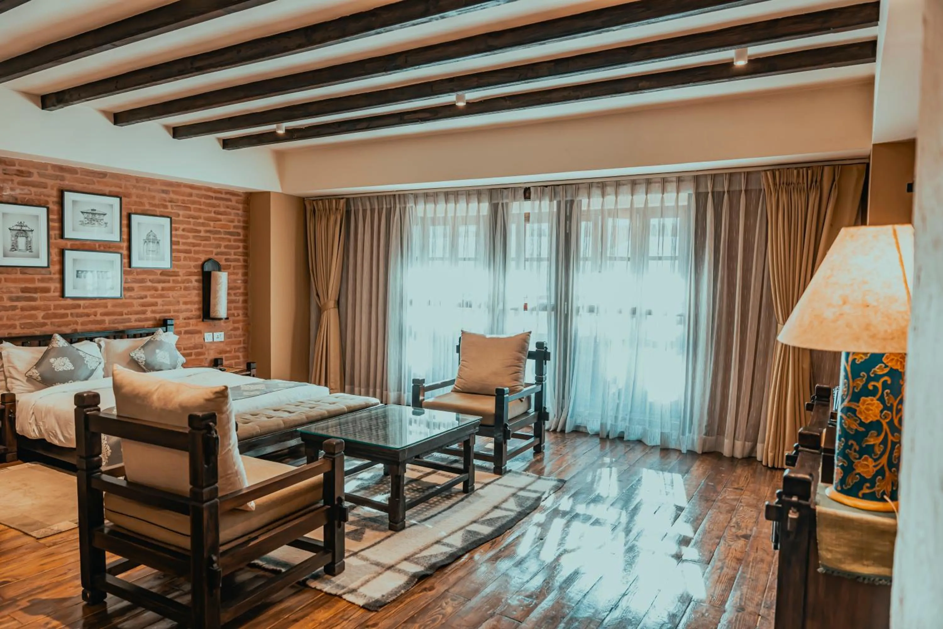 Photo of the whole room in Hotel Thamel House - 6 km from Boudhanath Stupa, Kathmandu