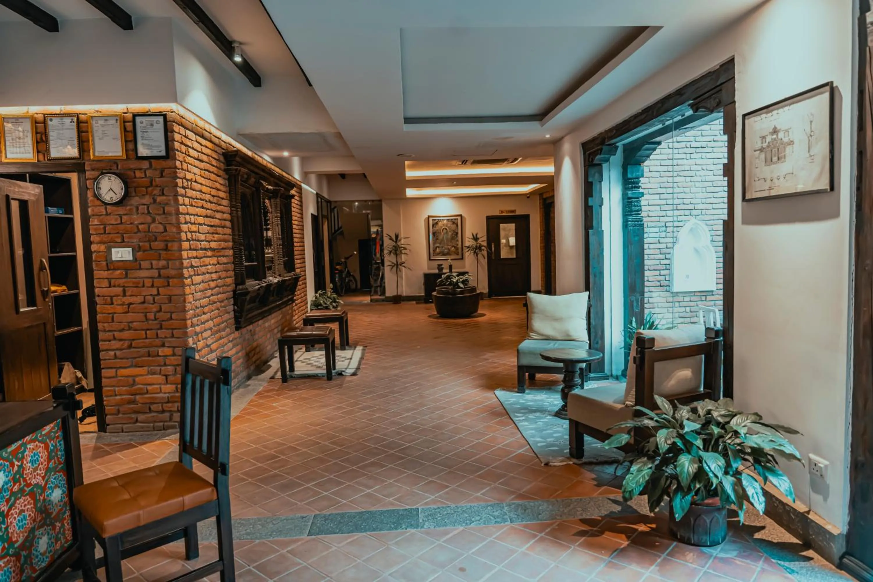Lobby or reception in Hotel Thamel House - 6 km from Boudhanath Stupa, Kathmandu