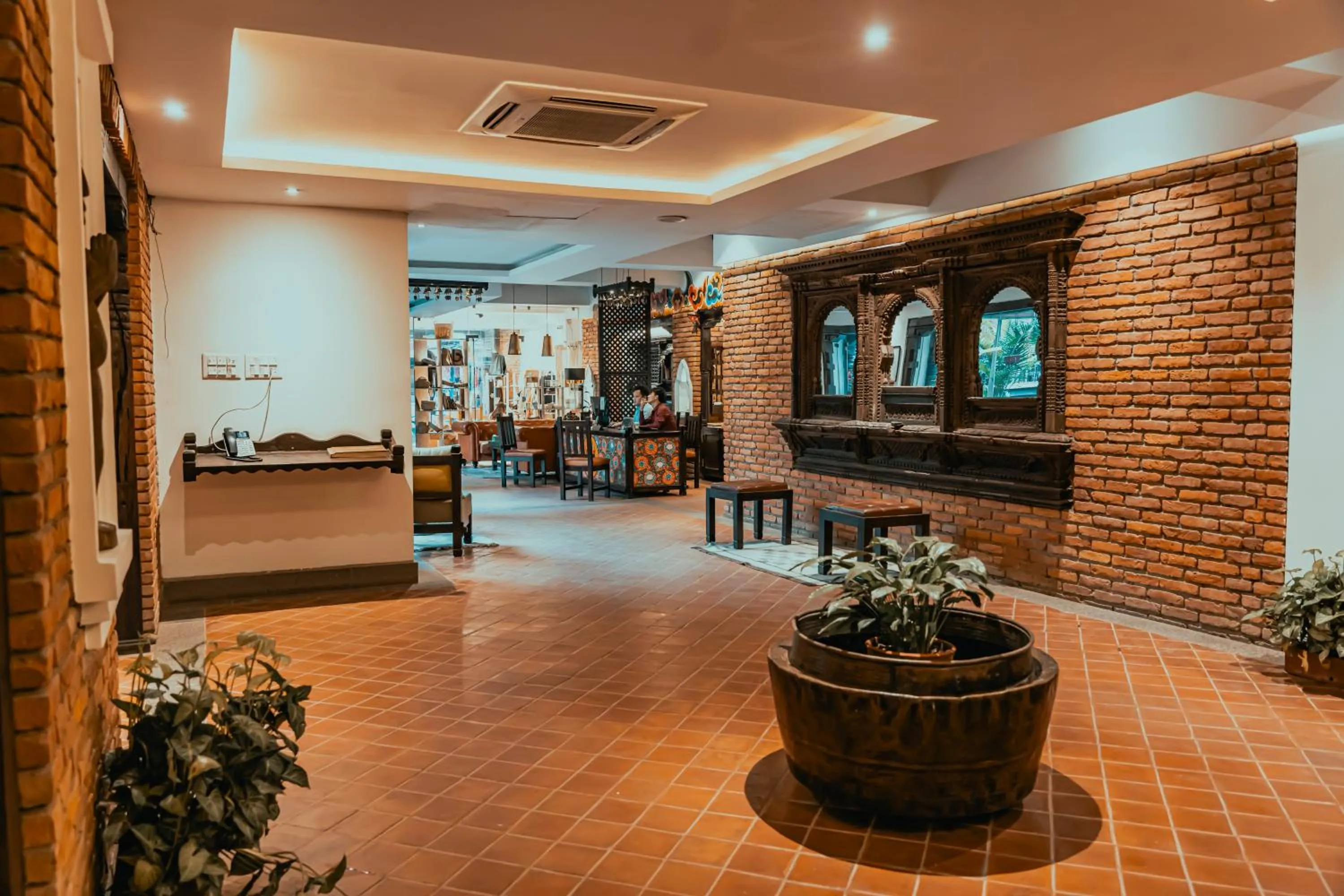 Lobby or reception in Hotel Thamel House - 6 km from Boudhanath Stupa, Kathmandu