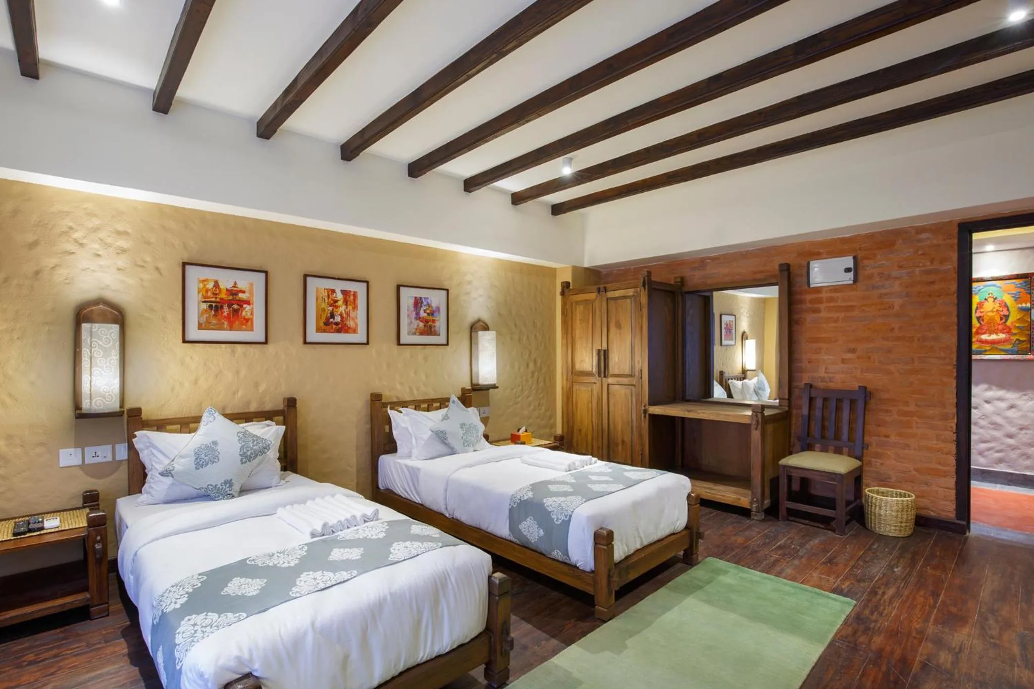 Bed in Hotel Thamel House - 6 km from Boudhanath Stupa, Kathmandu