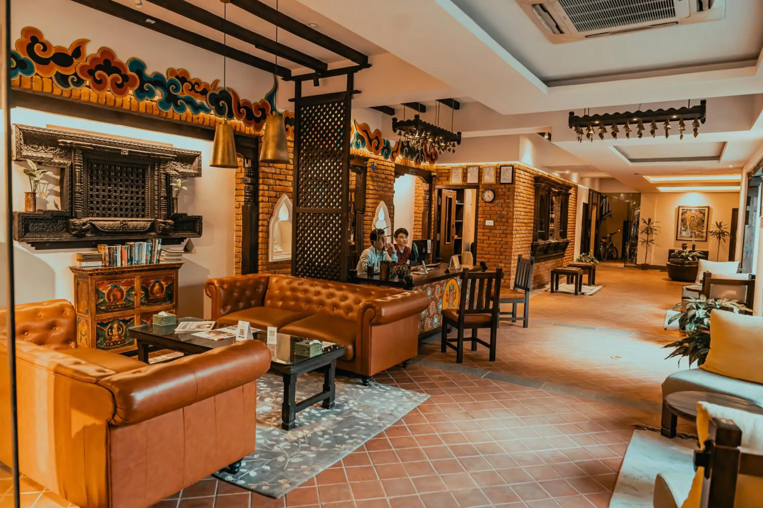 Lobby or reception in Hotel Thamel House - 6 km from Boudhanath Stupa, Kathmandu Lobby or reception in Hotel Thamel House - 6 km from Boudhanath Stupa, Kathmandu