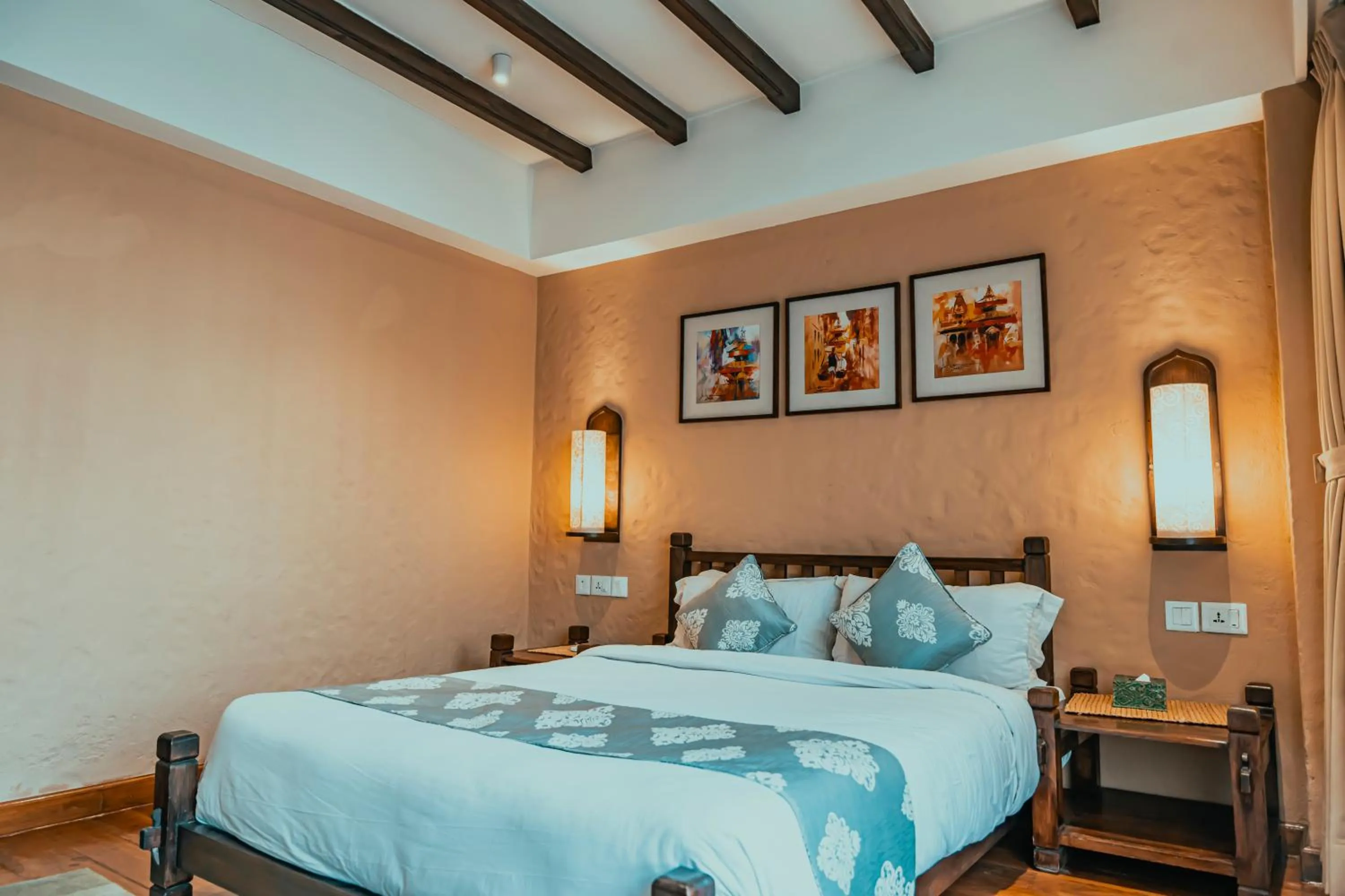 Bedroom, Bed in Hotel Thamel House - 6 km from Boudhanath Stupa, Kathmandu