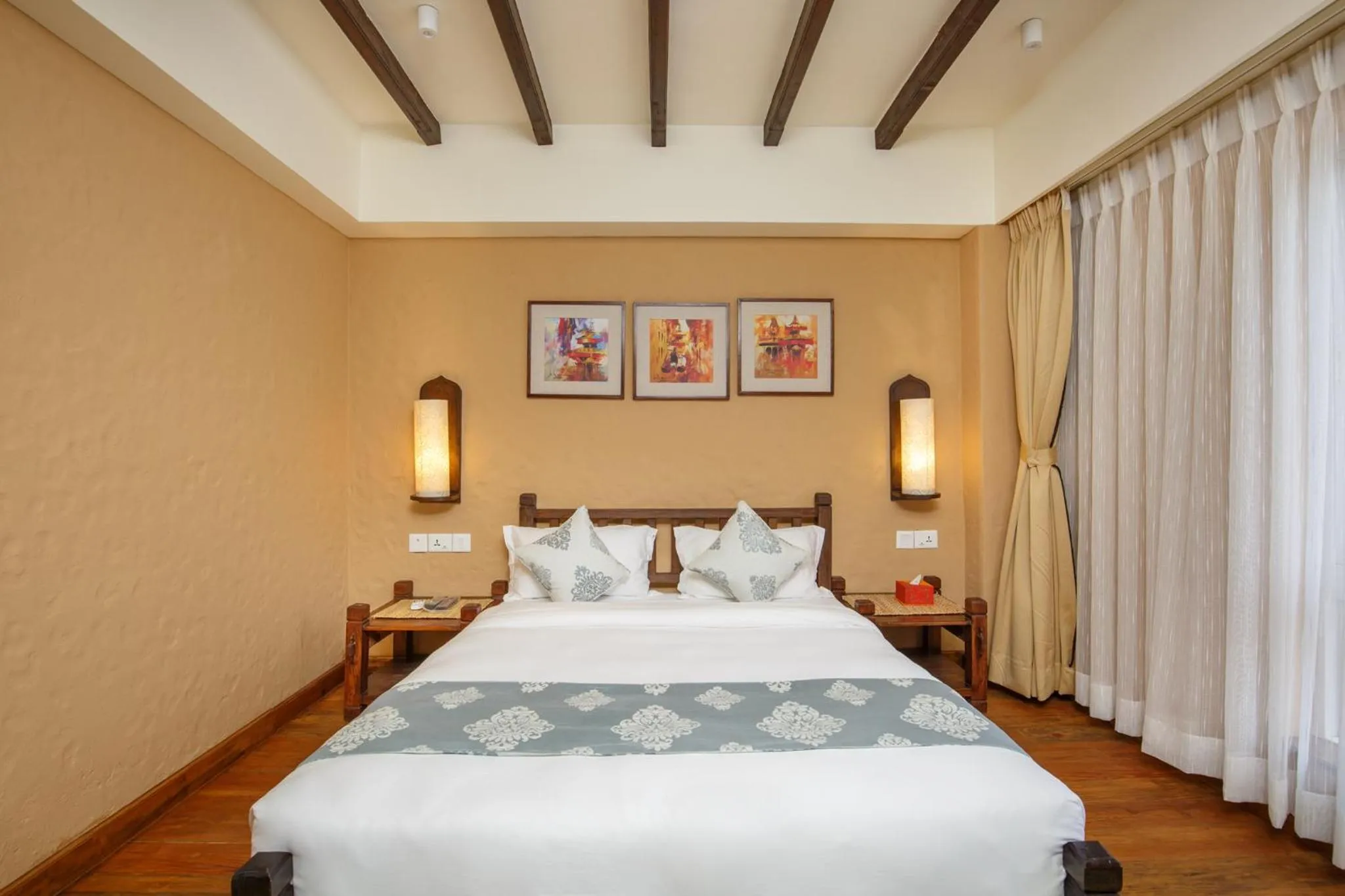 Bedroom, Bed in Hotel Thamel House - 6 km from Boudhanath Stupa, Kathmandu