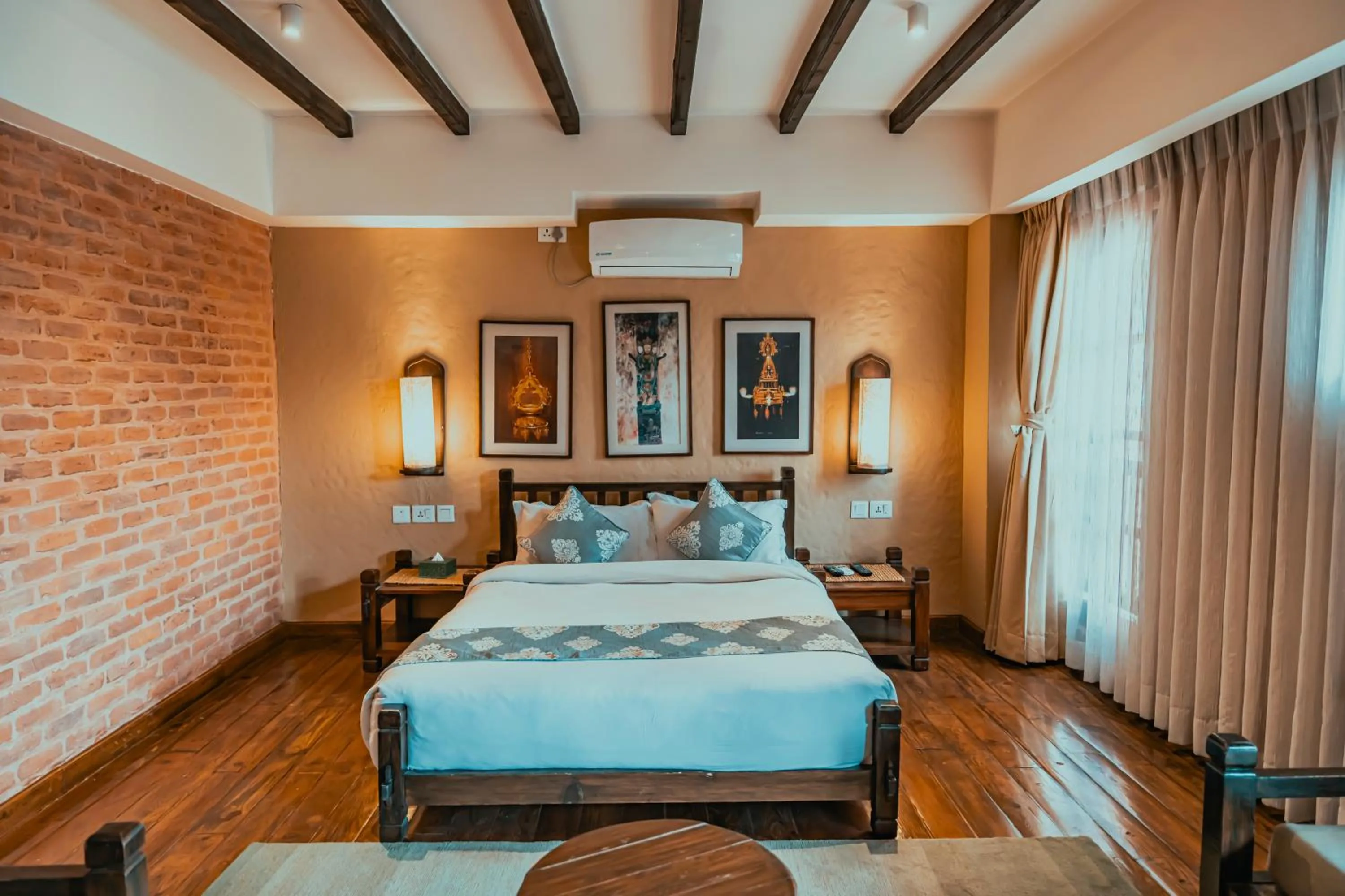 Photo of the whole room, Bed in Hotel Thamel House - 6 km from Boudhanath Stupa, Kathmandu