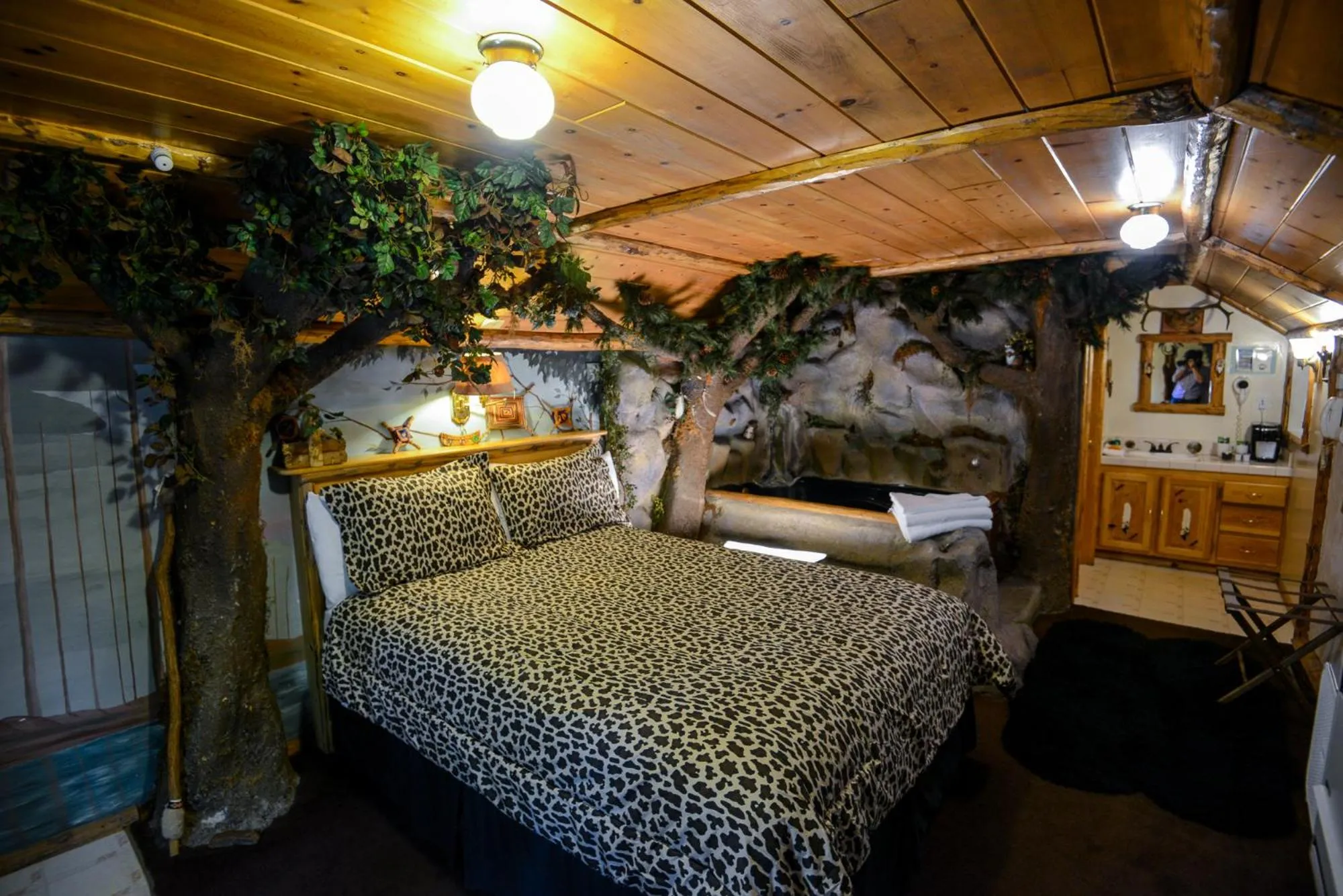 Bed in Castle Wood Theme Cottages- COUPLES ONLY