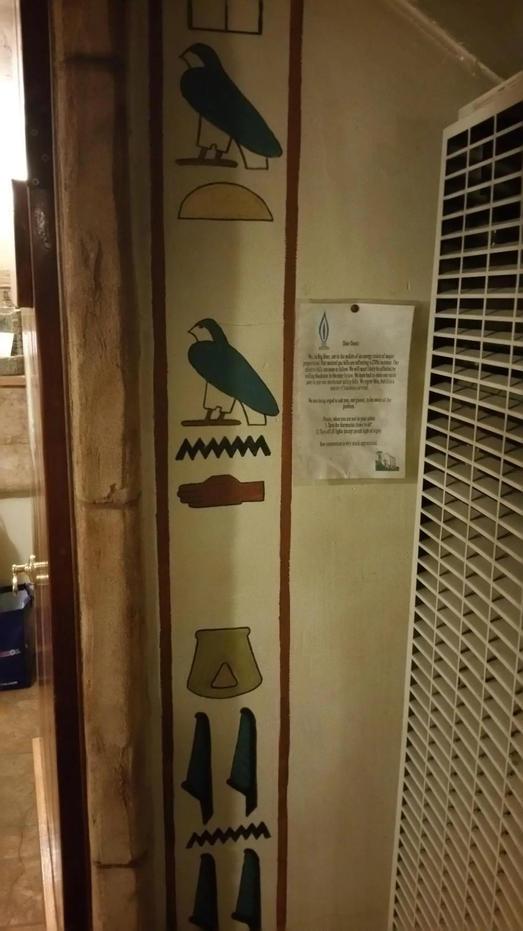 Decorative detail in Castle Wood Theme Cottages- COUPLES ONLY