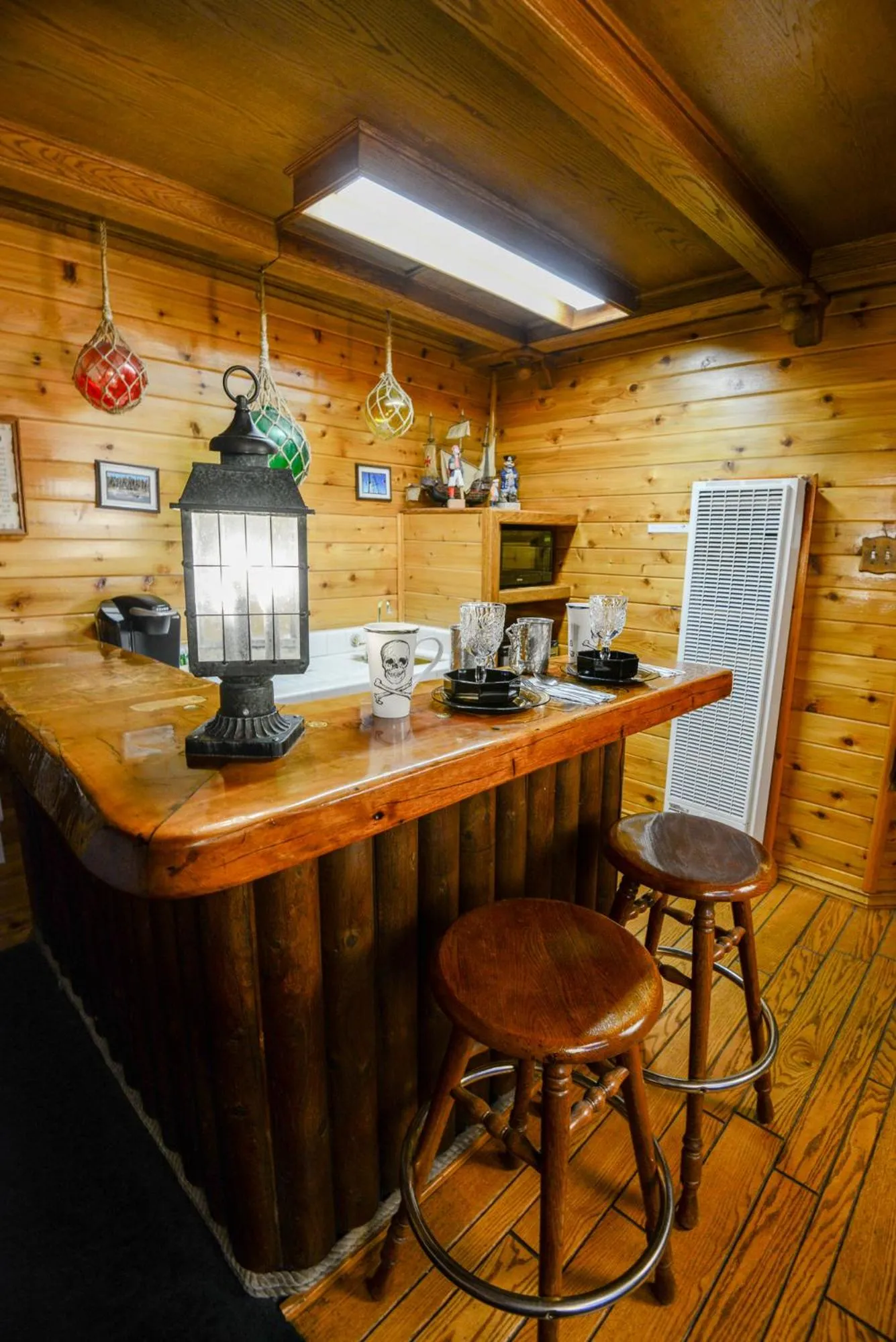 Kitchen or kitchenette in Castle Wood Theme Cottages- COUPLES ONLY