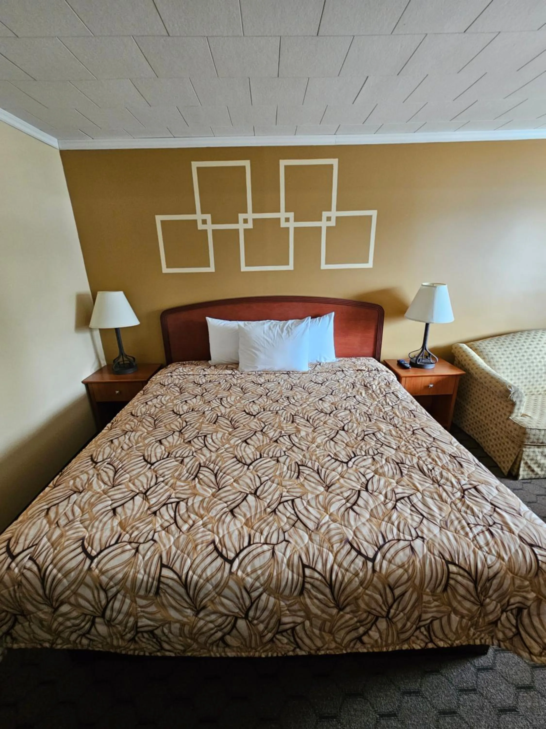 Bed in Forest Plaza Motel