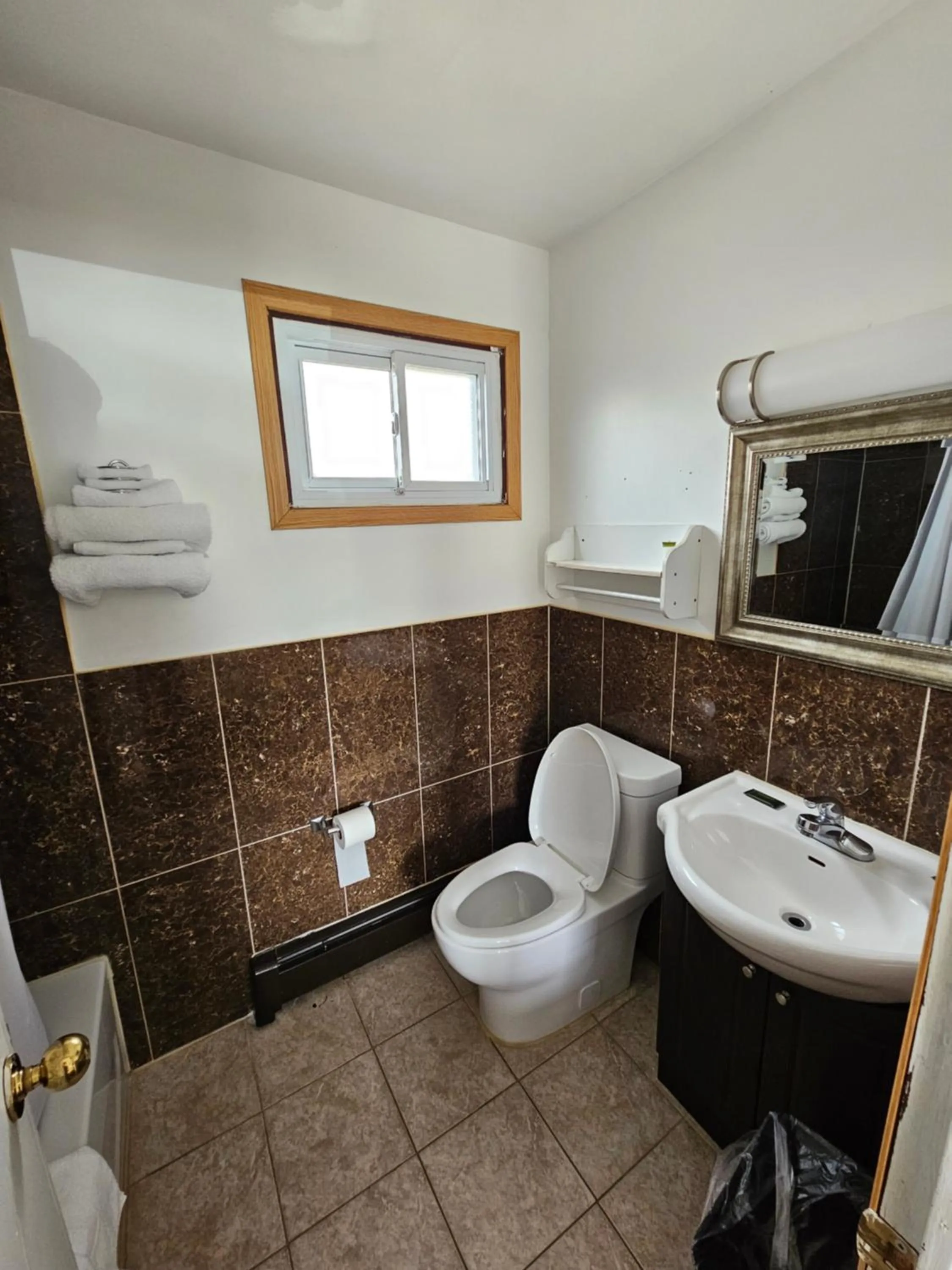 Bathroom in Forest Plaza Motel