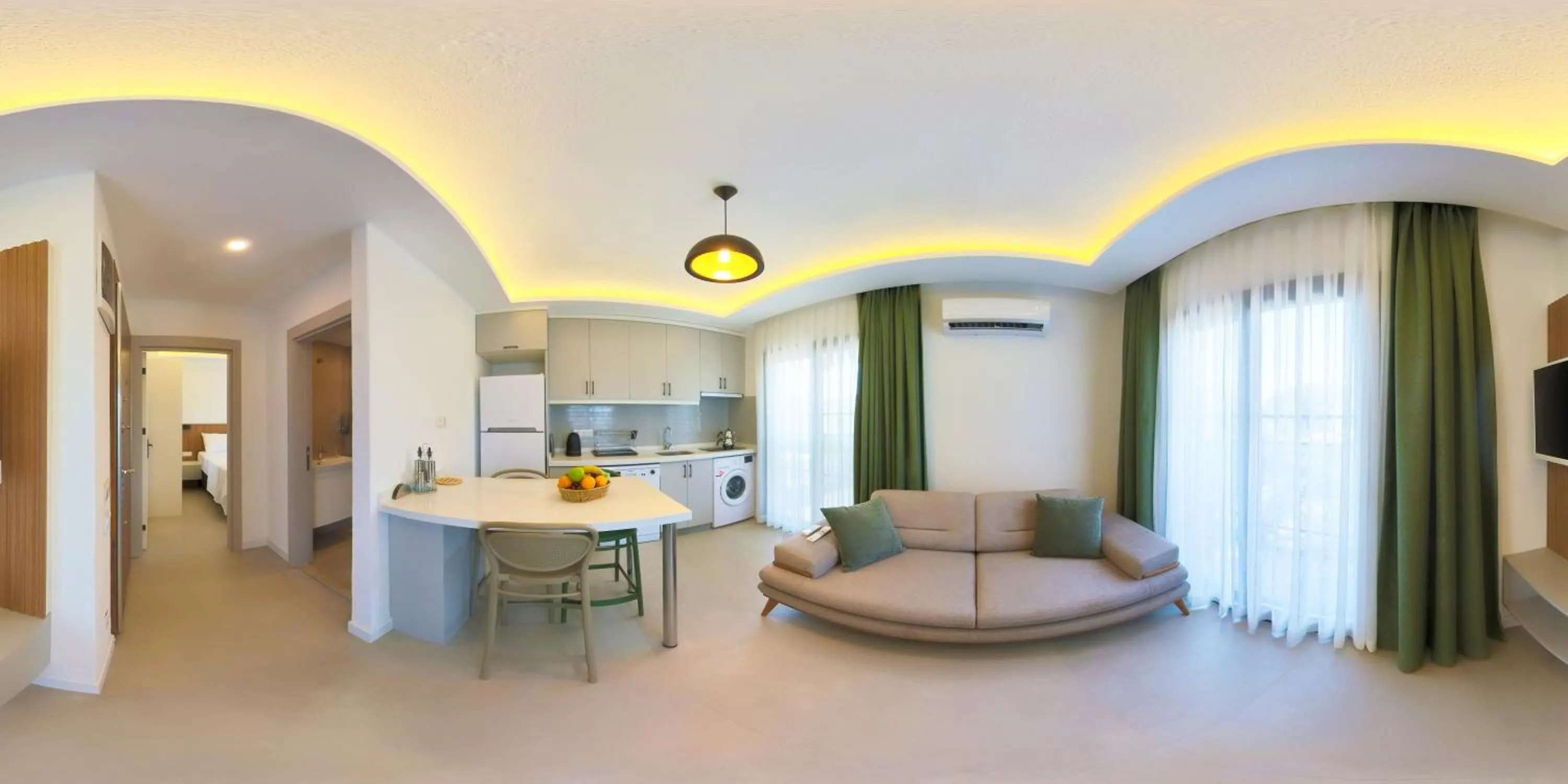 Kitchen or kitchenette in Derin Apart Hotel Bodrum