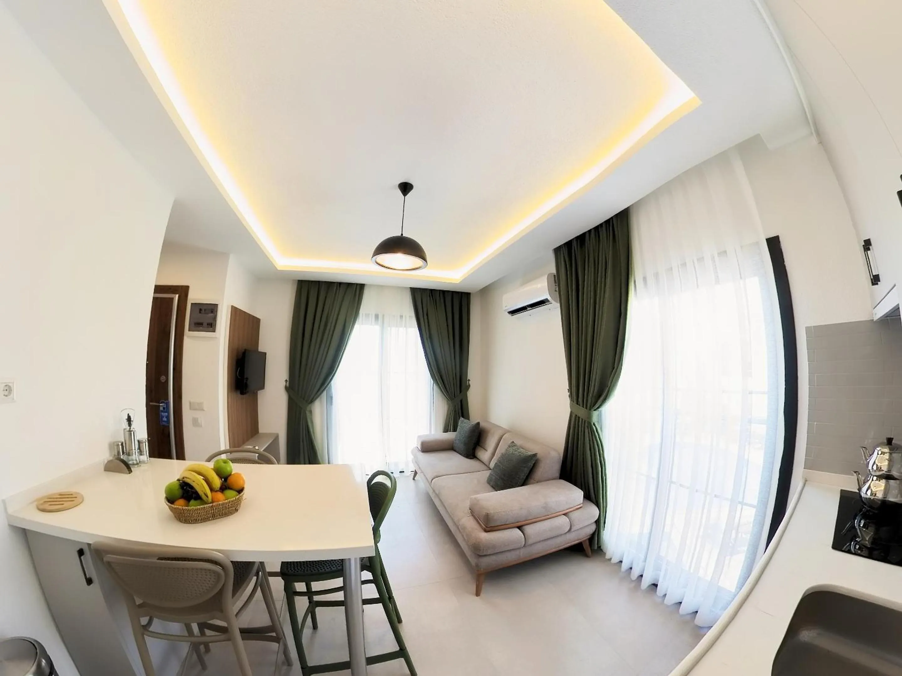 Kitchen or kitchenette in Derin Apart Hotel Bodrum