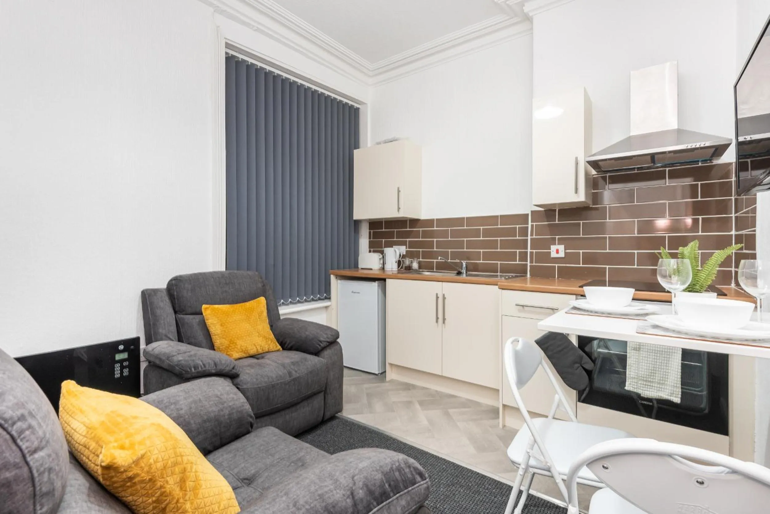 Living room in Velvet Coaster Apartments