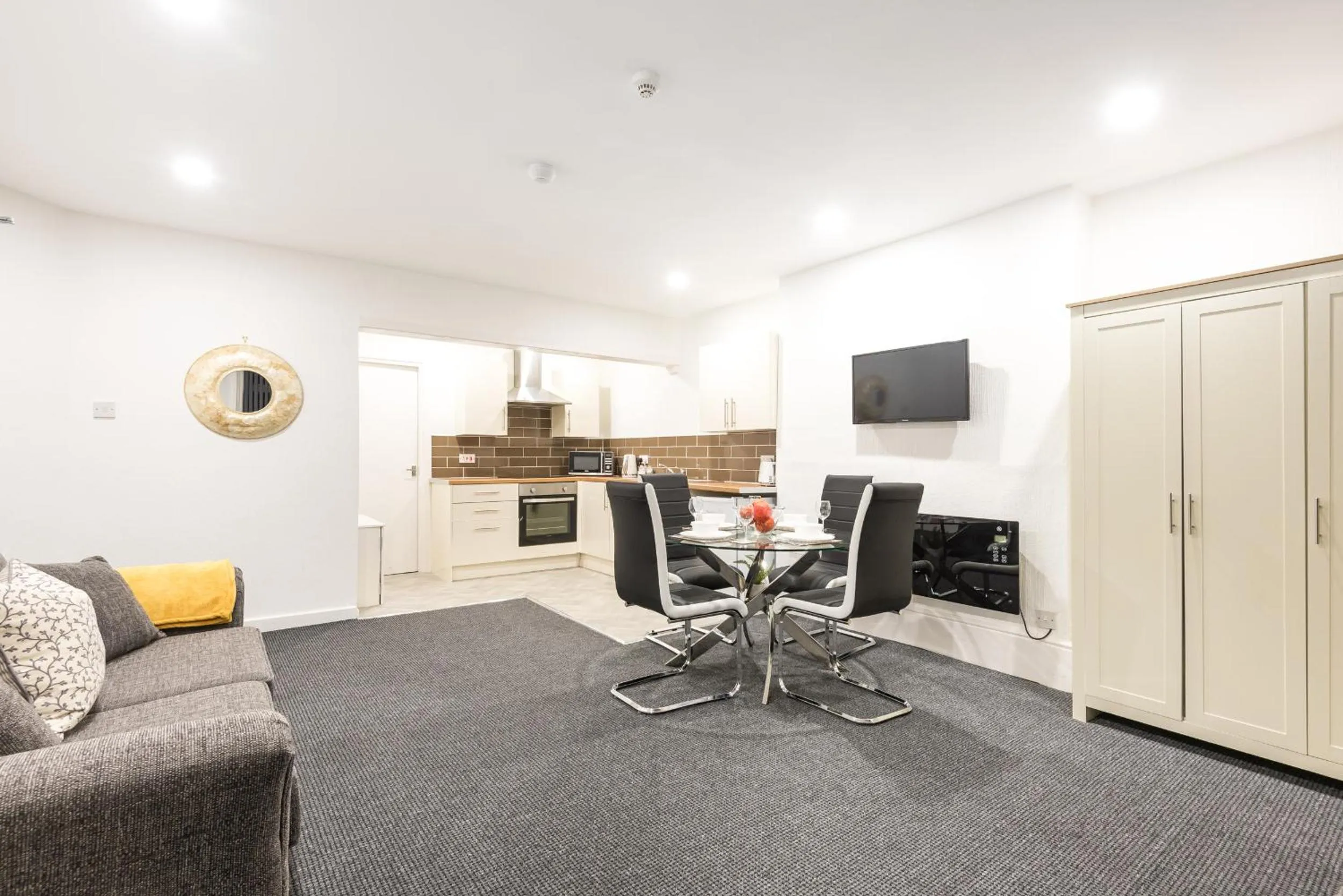 Living room in Velvet Coaster Apartments