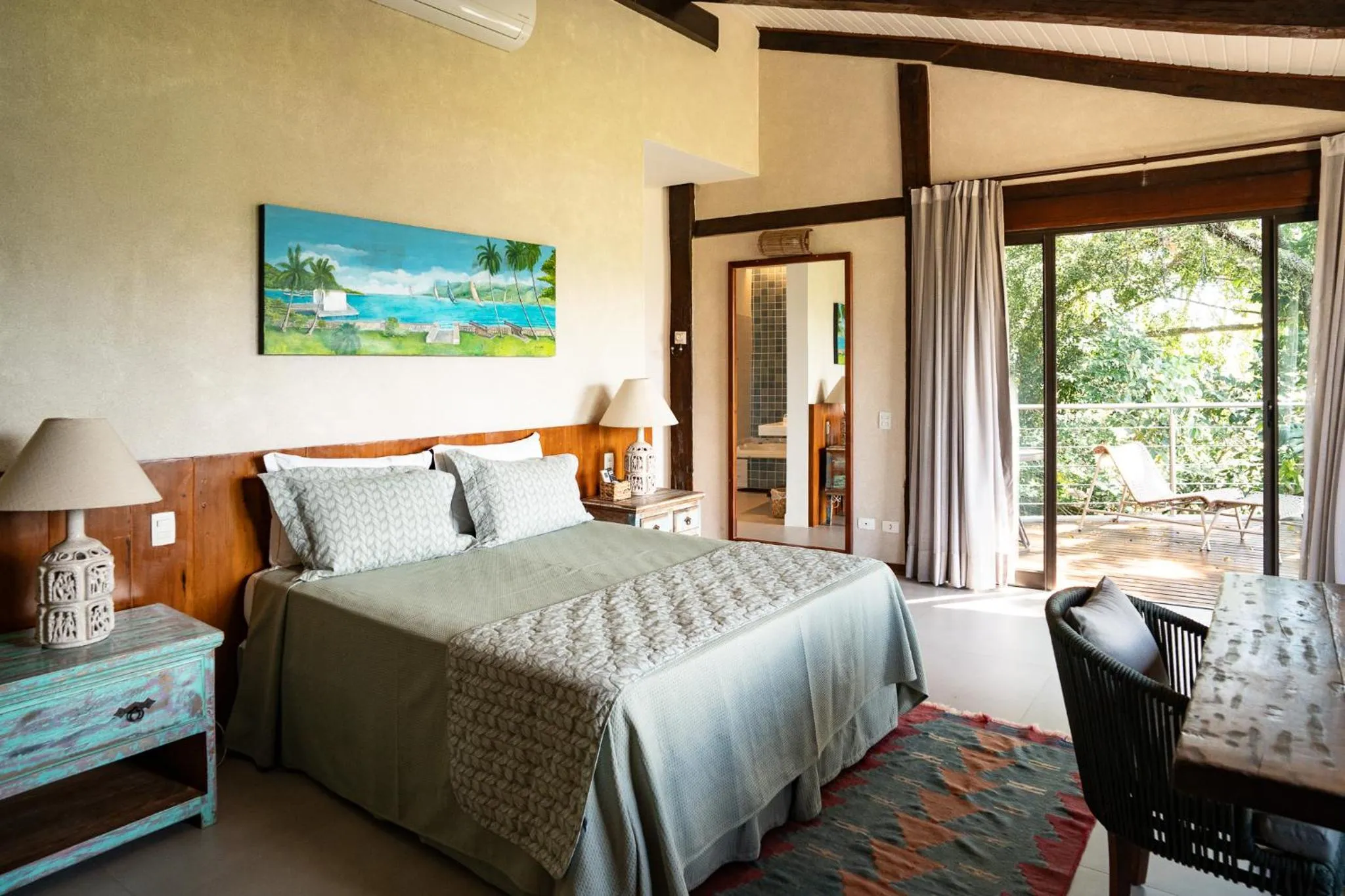 Balcony/Terrace, Bed in Hotel Velas do Engenho