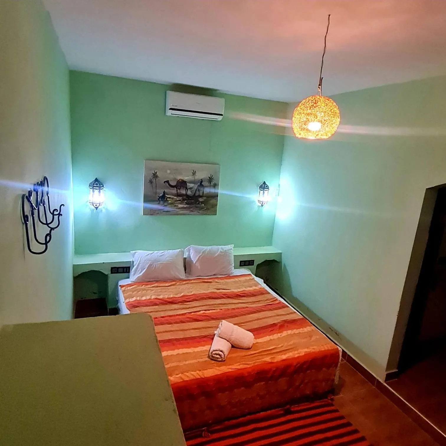 Bedroom, Bed in Riad Hotel Les Flamants