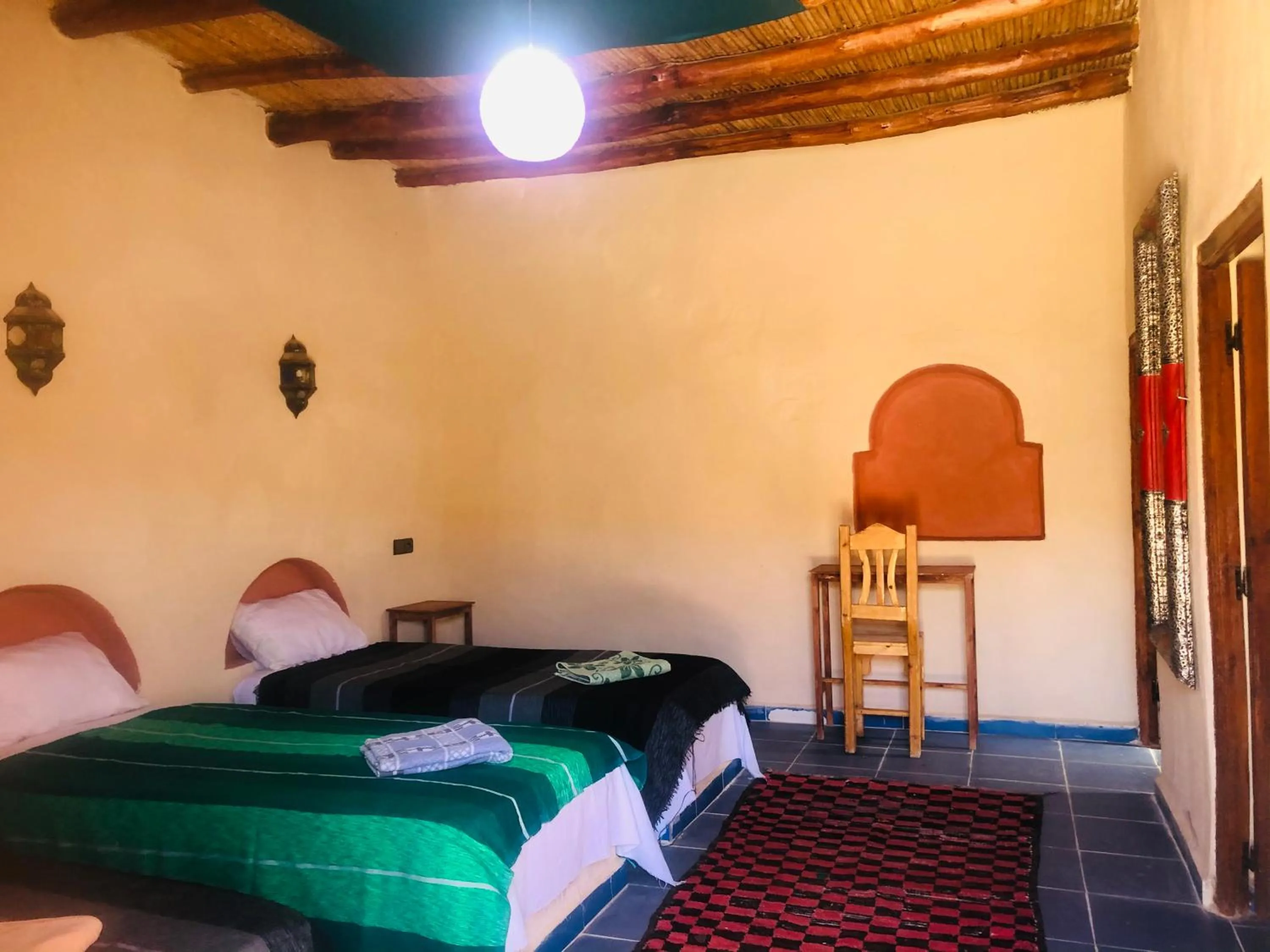 Bedroom, Bed in Riad Hotel Les Flamants