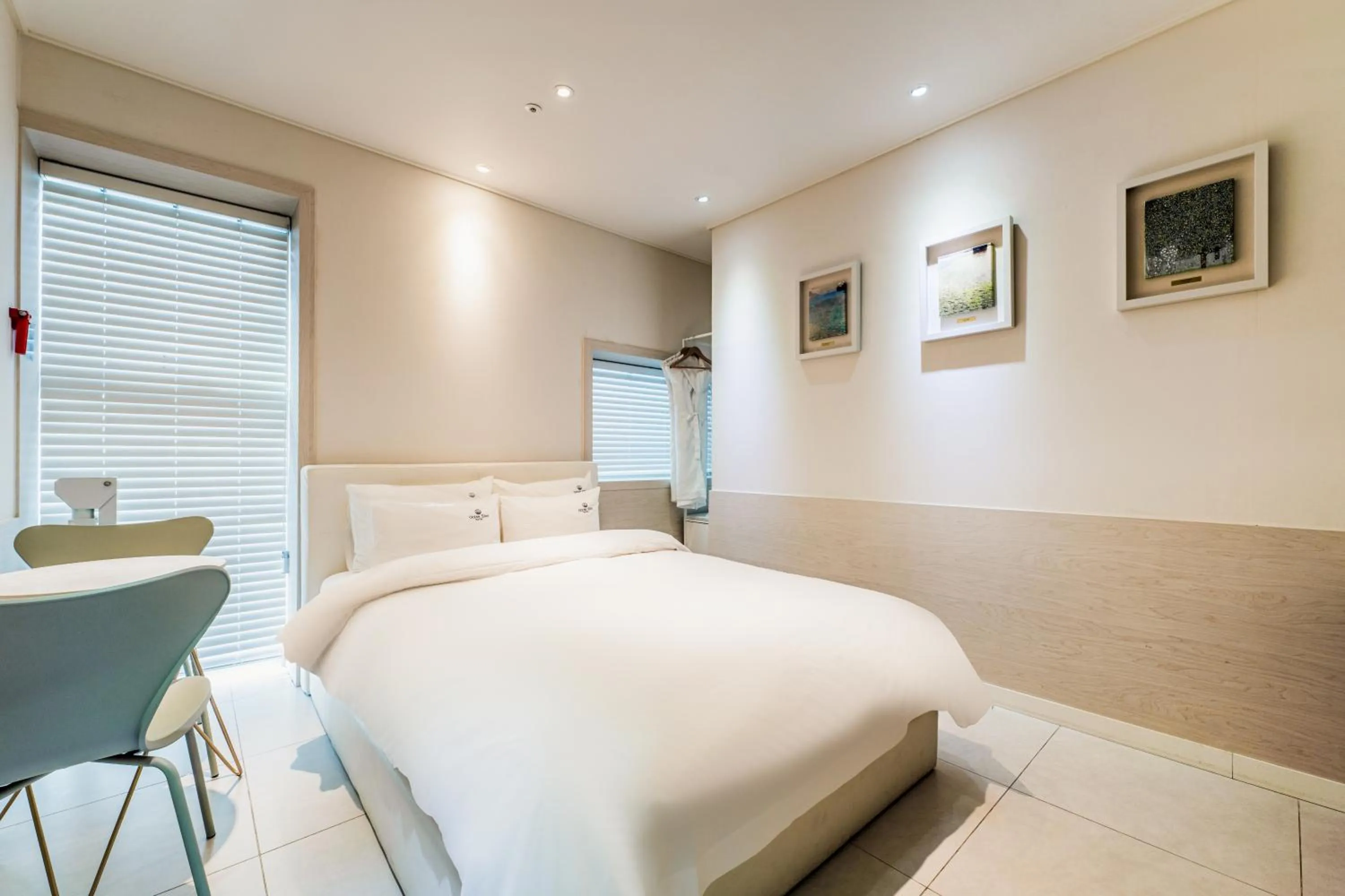 Bed in 오션스테이 호텔