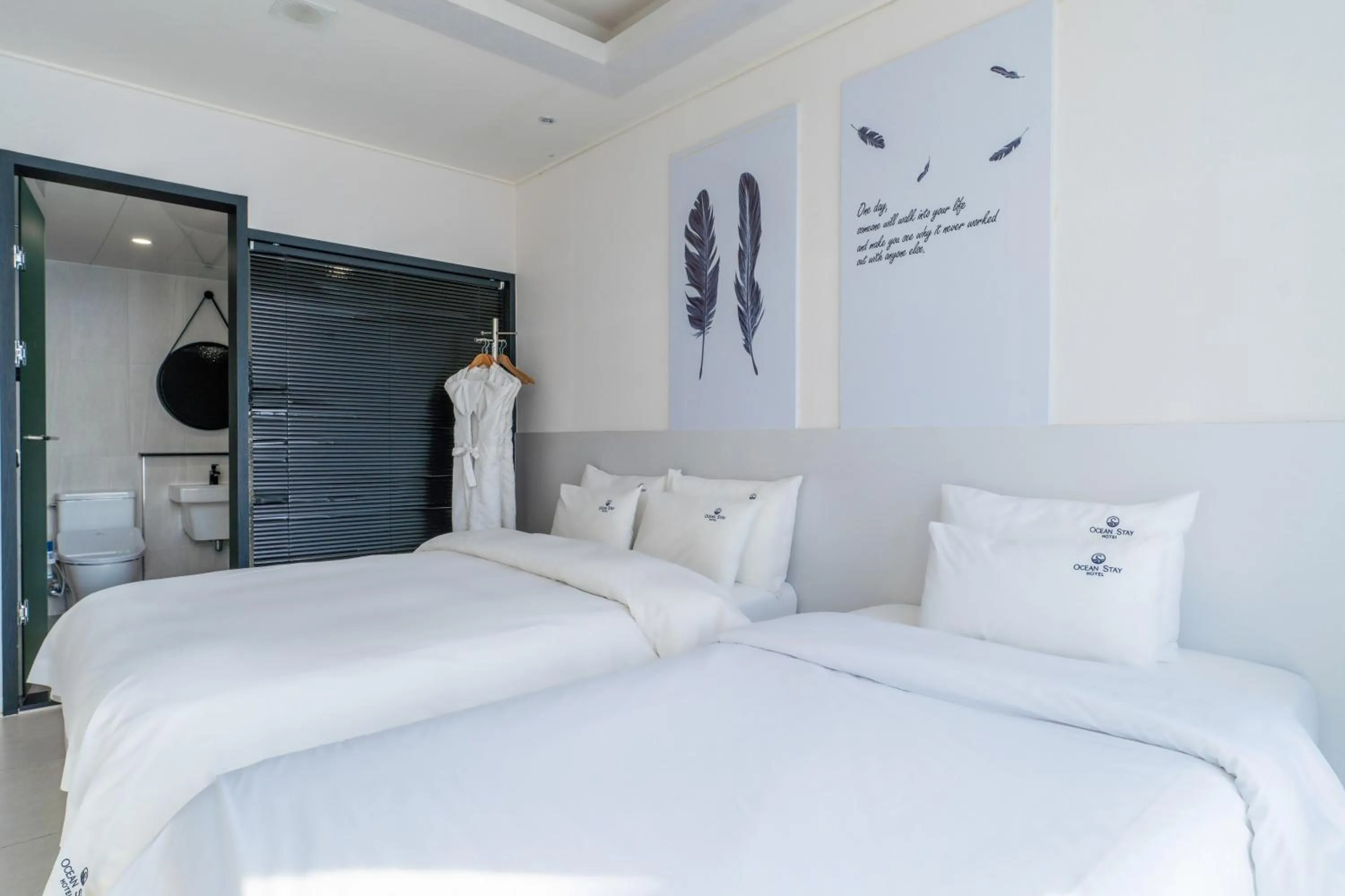 Bed in Oceanstay Hotel