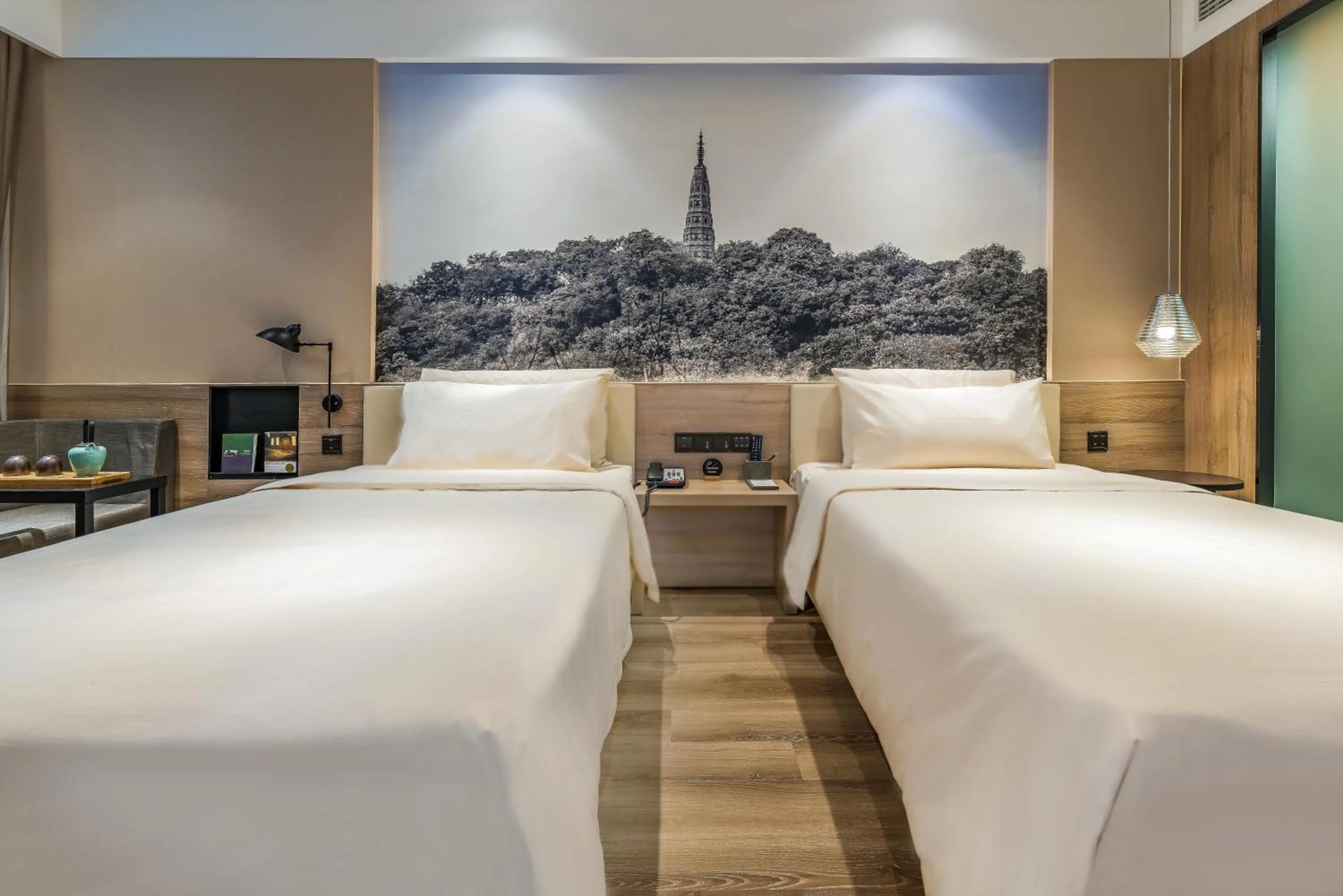 Bed in Atour Hotel Hangzhou West Lake