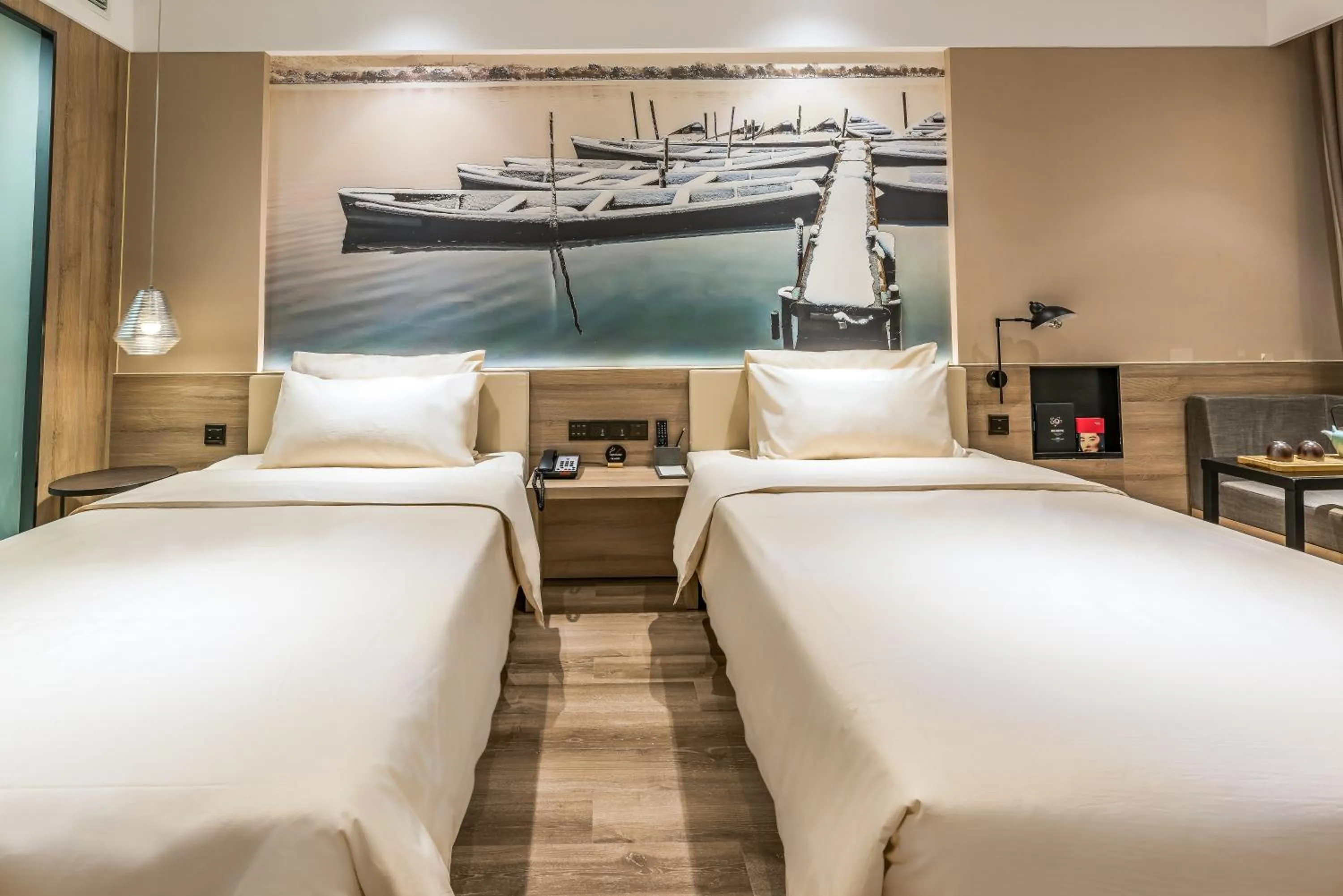 Bed in Atour Hotel Hangzhou West Lake