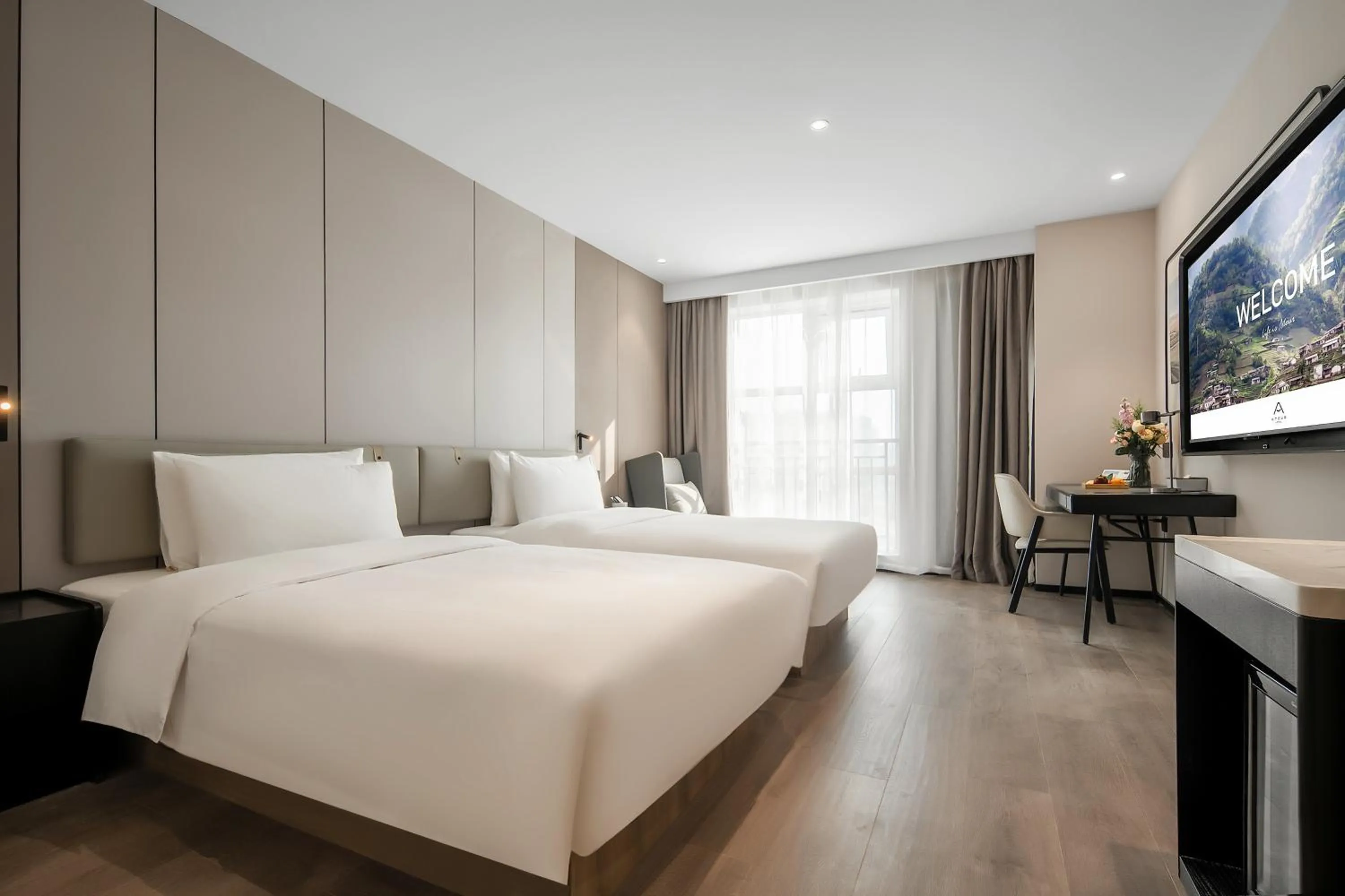 Bed in Atour Hotel Chengdu New Convention and Exhibition Center Branch