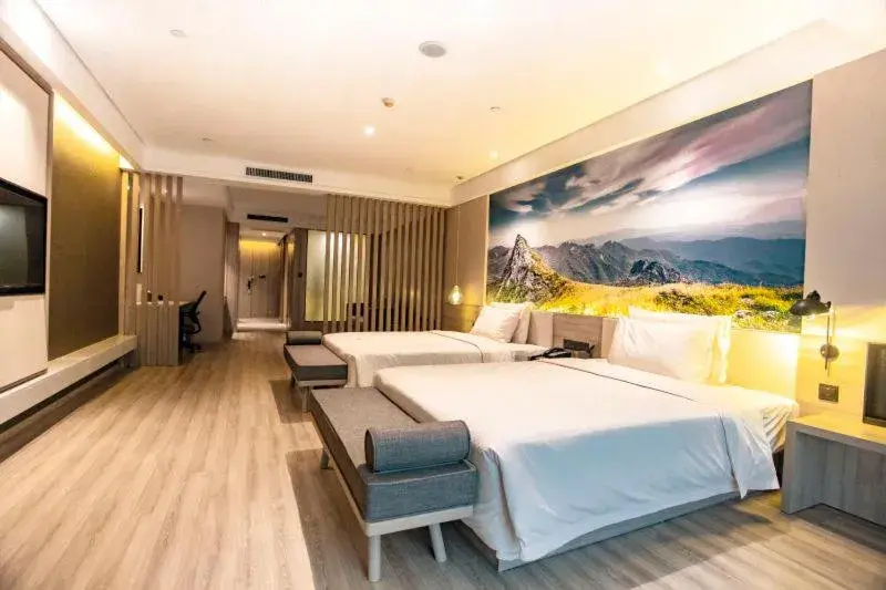 Bed in Atour Hotel Xi'an Gaoxin Jinye Road Branch Bed in Atour Hotel Xi'an Gaoxin Jinye Road Branch