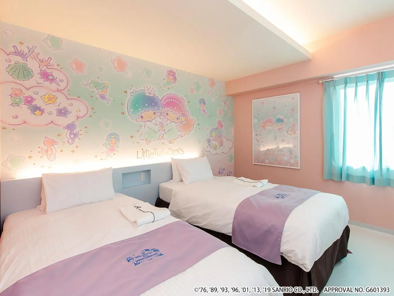 Bed in HOTEL OKINAWA WITH SANRIO CHARACTERS