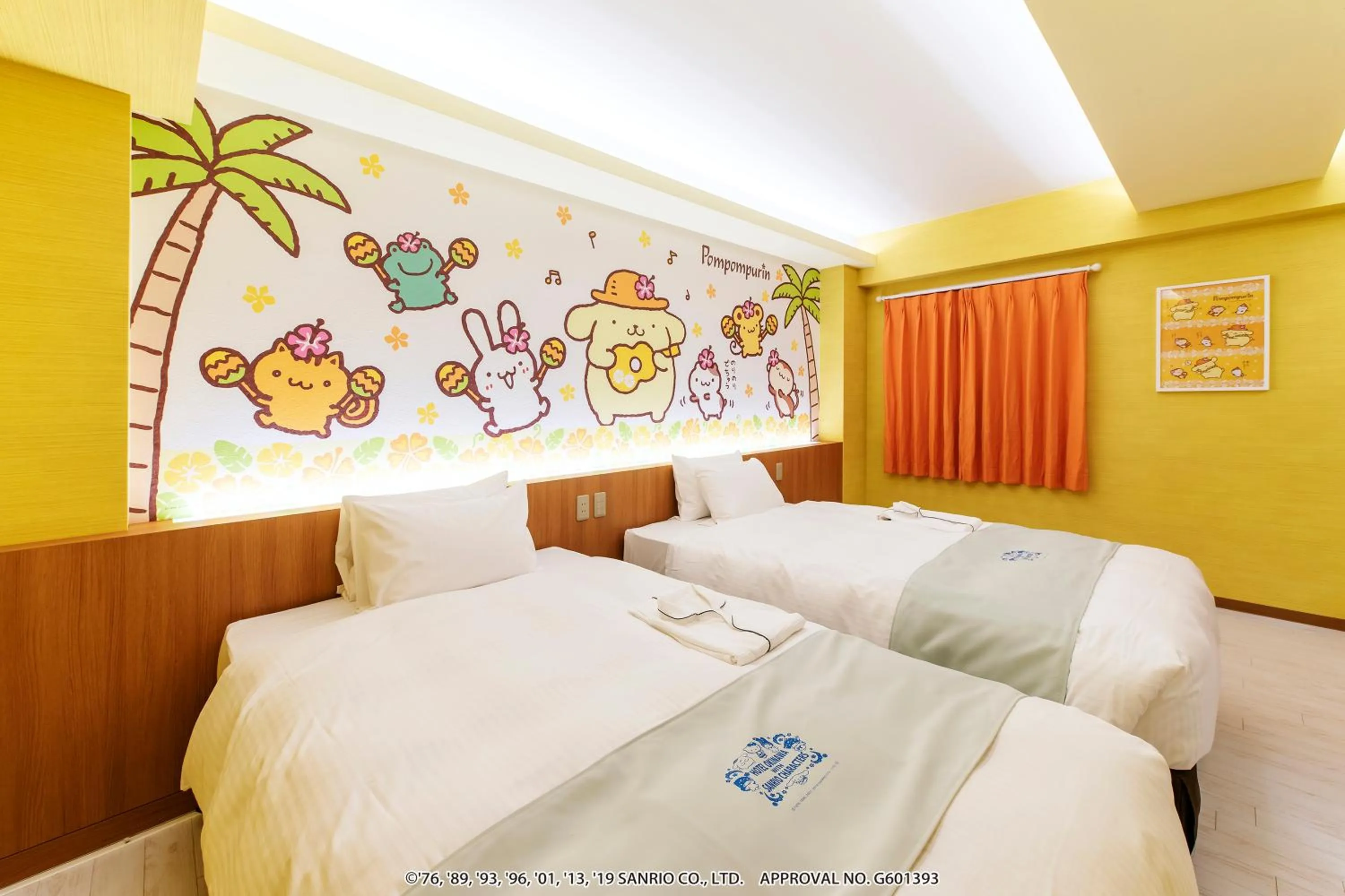 Bed in HOTEL OKINAWA WITH SANRIO CHARACTERS