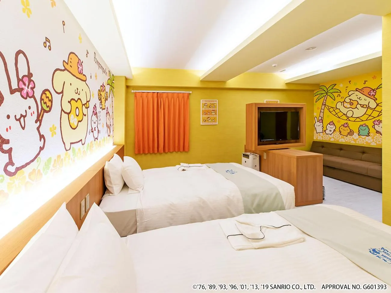 Bed in HOTEL OKINAWA WITH SANRIO CHARACTERS