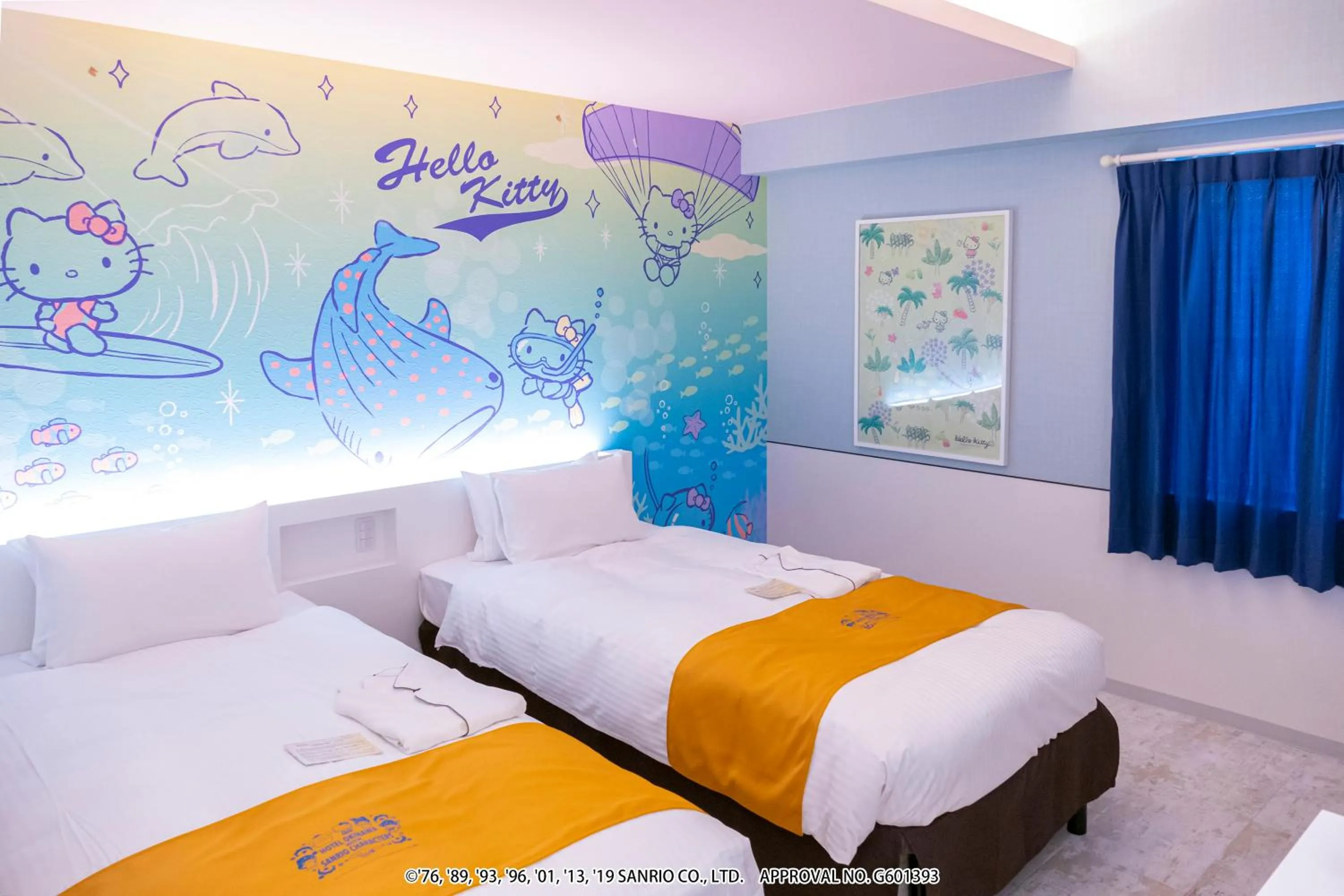 Bed in HOTEL OKINAWA WITH SANRIO CHARACTERS