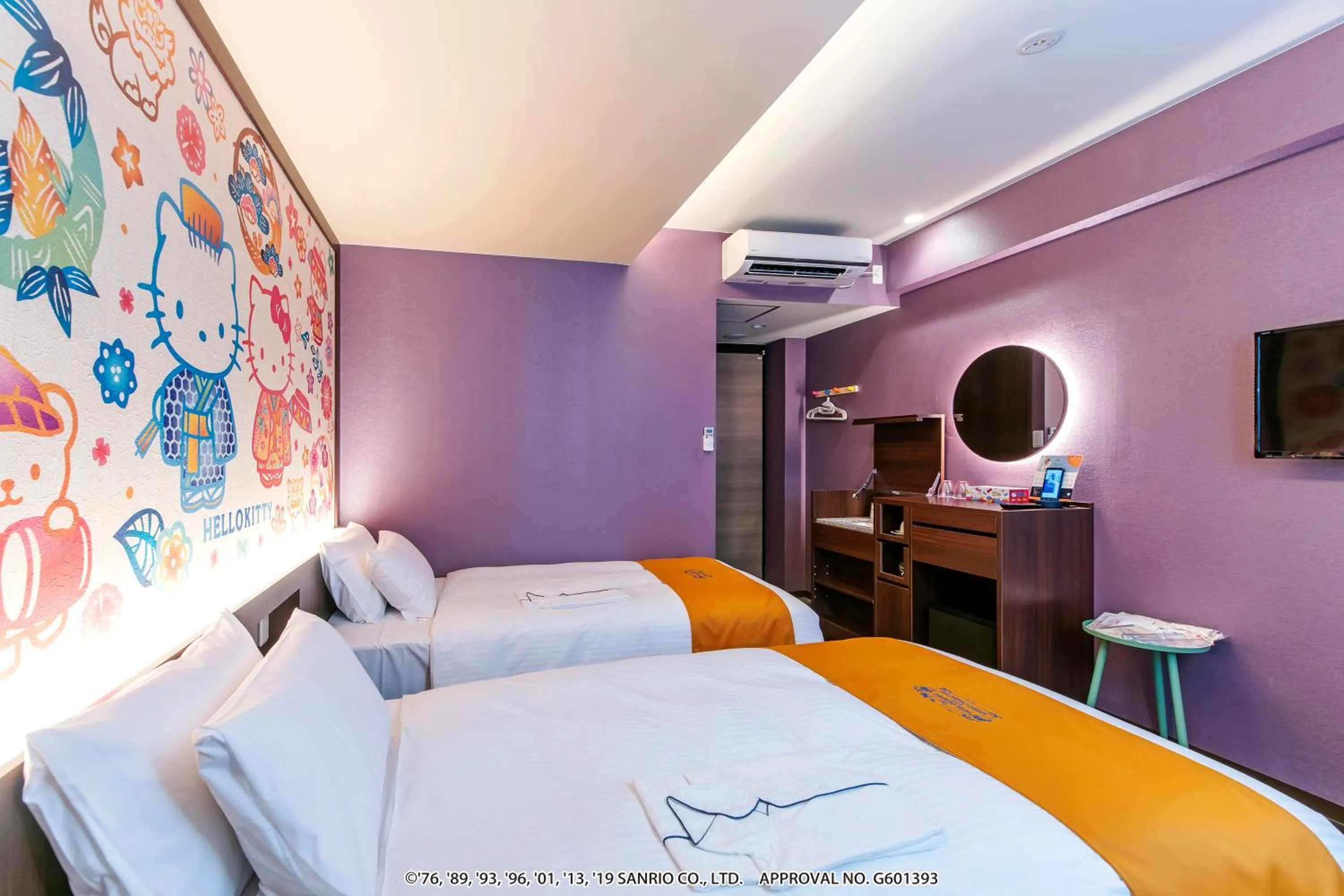 Photo of the whole room, Bed in HOTEL OKINAWA WITH SANRIO CHARACTERS