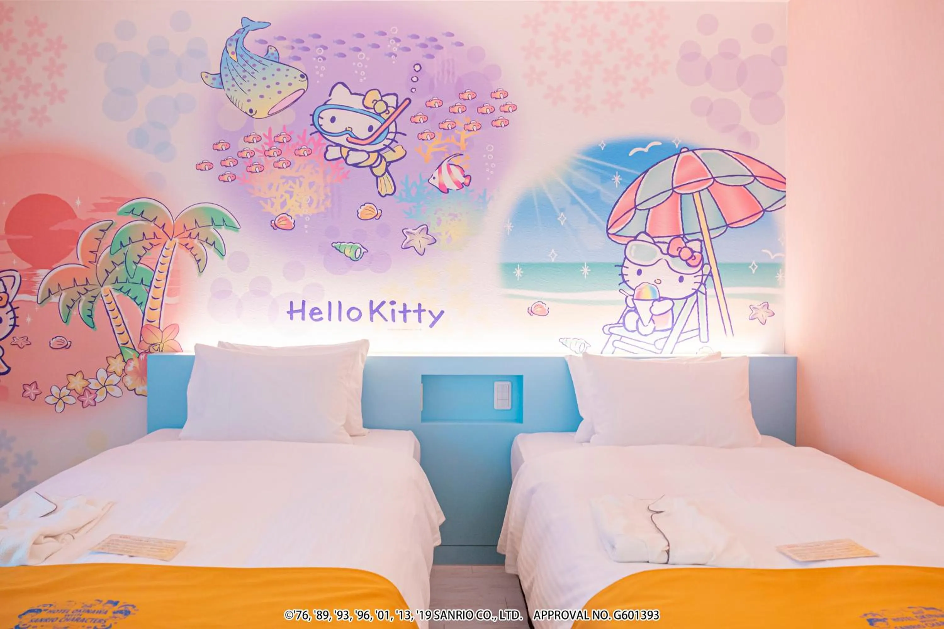 Bed in HOTEL OKINAWA WITH SANRIO CHARACTERS