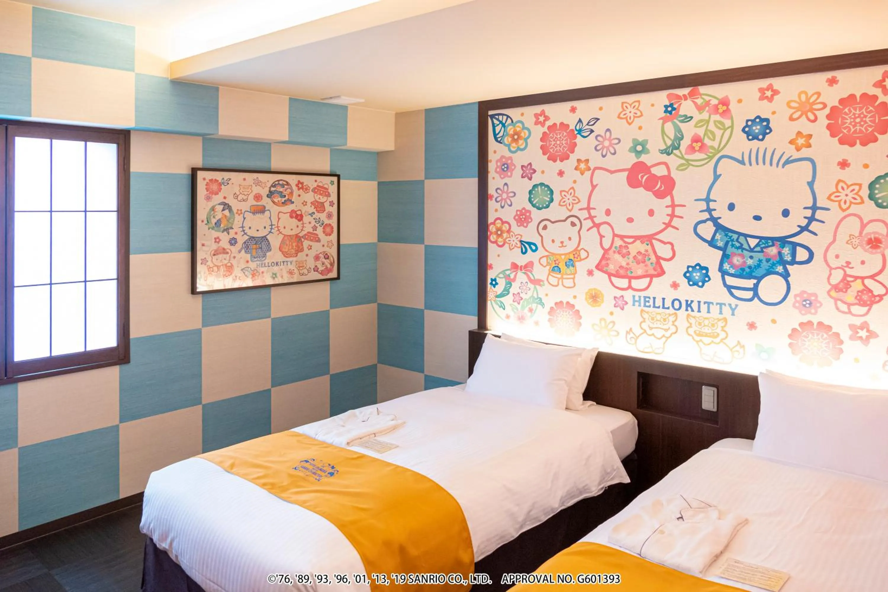 Bed in HOTEL OKINAWA WITH SANRIO CHARACTERS