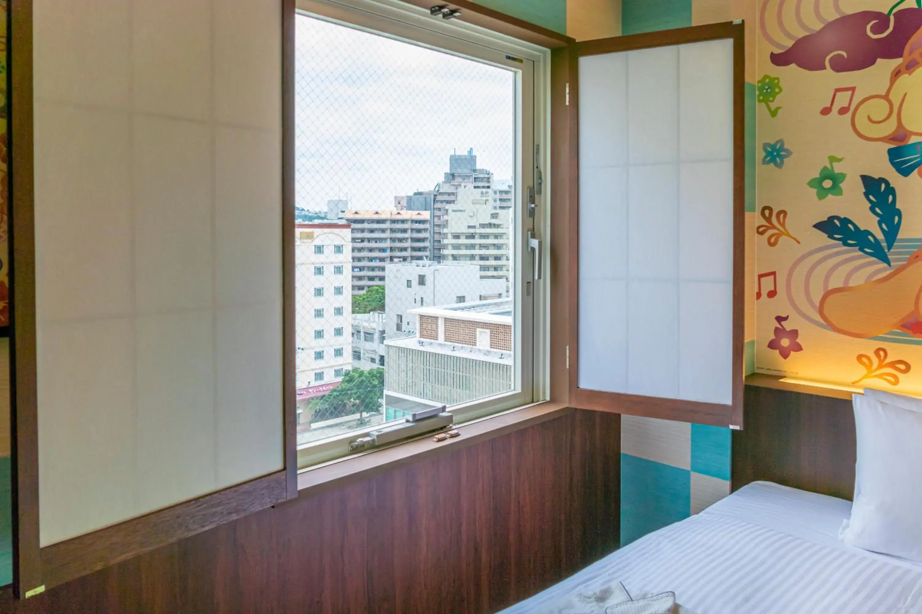 View (from property/room), Bed in HOTEL OKINAWA WITH SANRIO CHARACTERS View (from property/room), Bed in HOTEL OKINAWA WITH SANRIO CHARACTERS