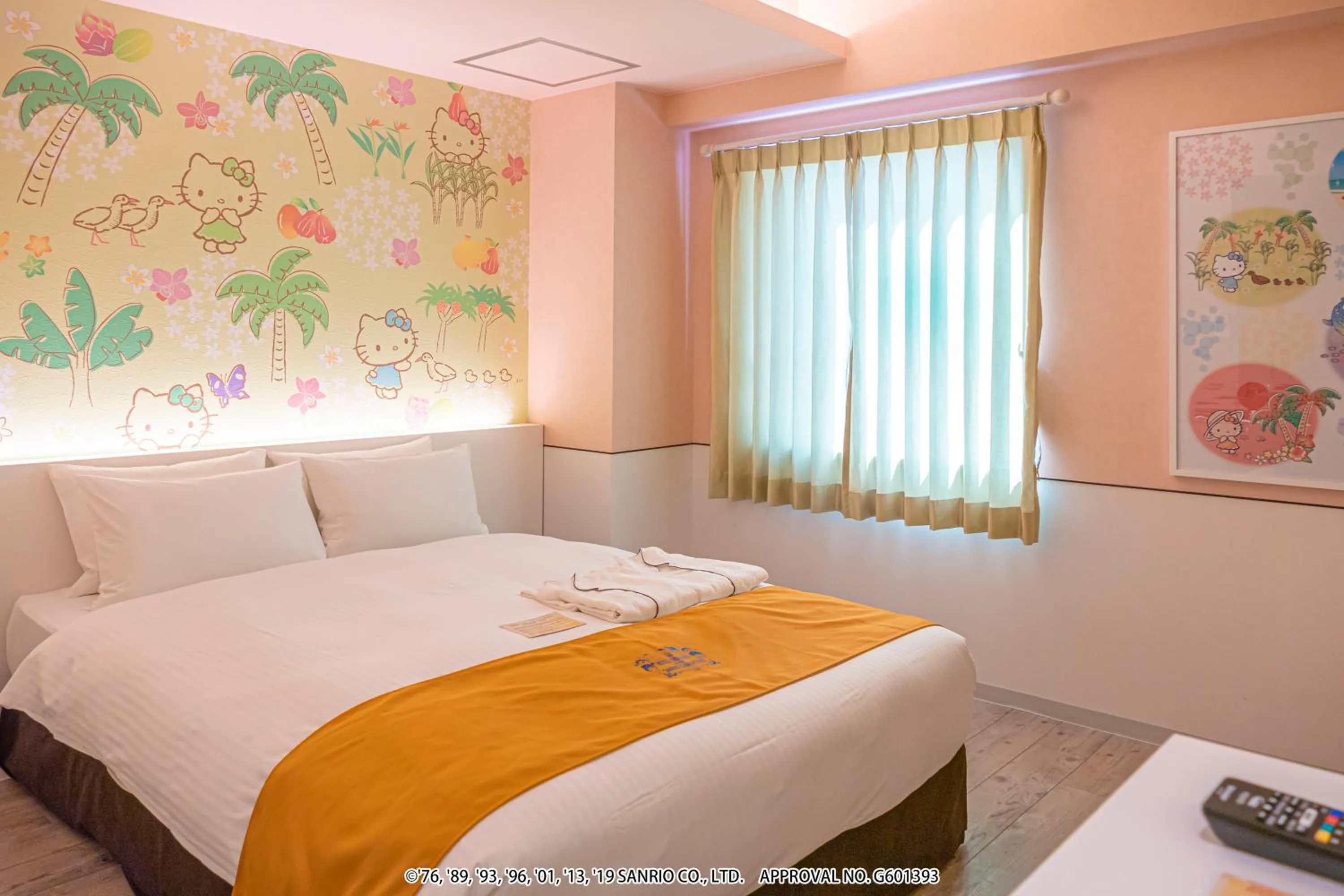 Bed in HOTEL OKINAWA WITH SANRIO CHARACTERS