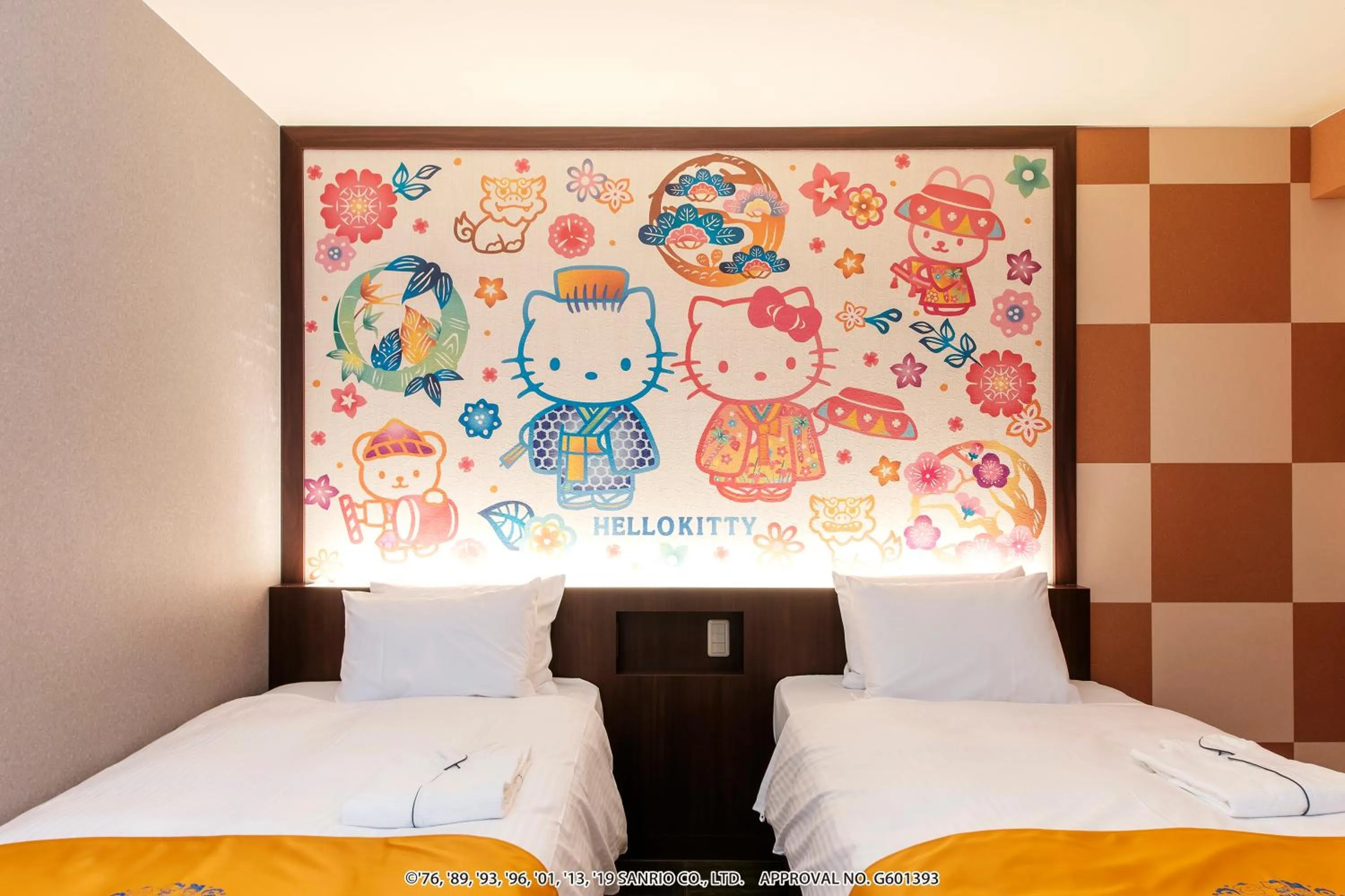 Bed in HOTEL OKINAWA WITH SANRIO CHARACTERS