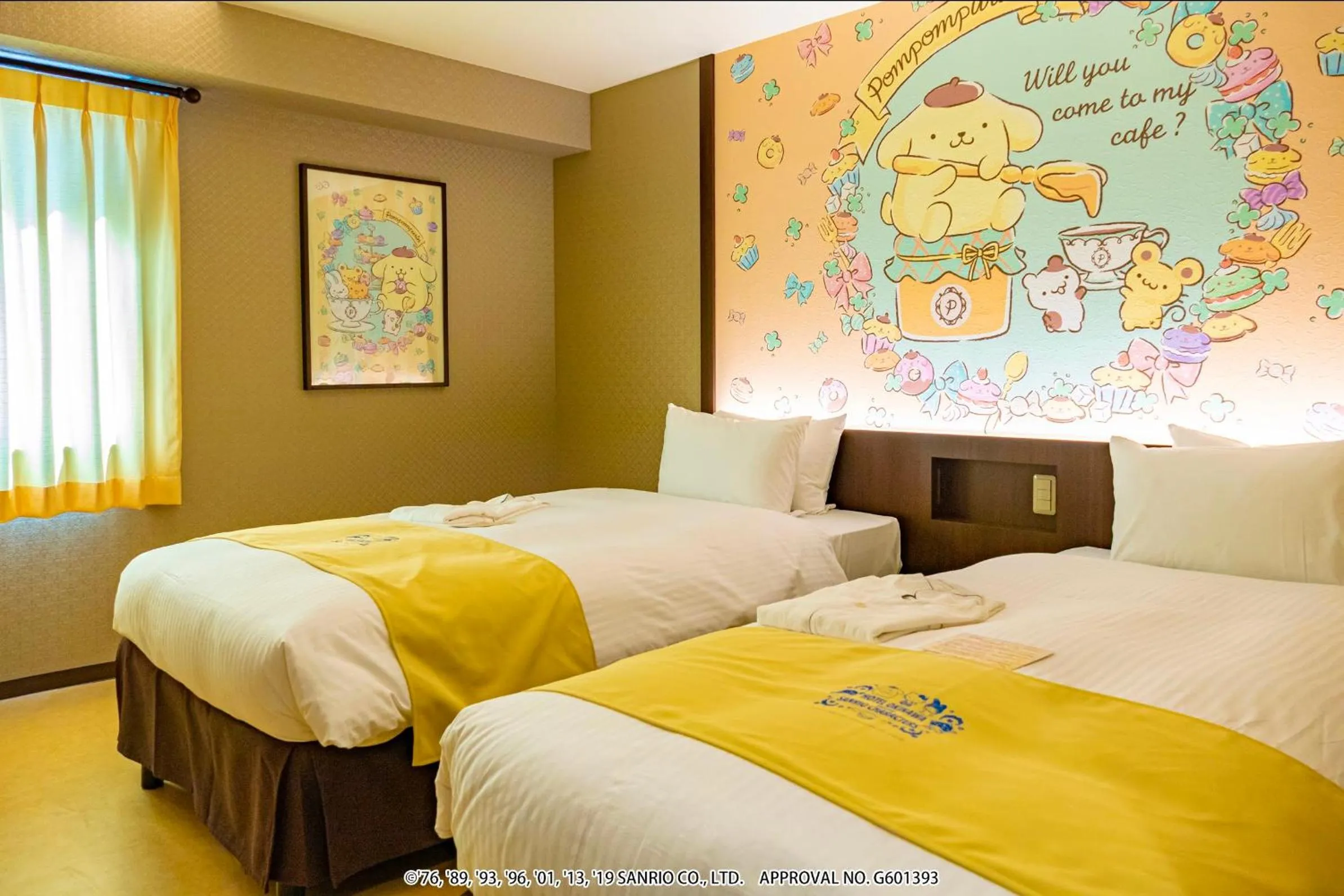 Bed in HOTEL OKINAWA WITH SANRIO CHARACTERS