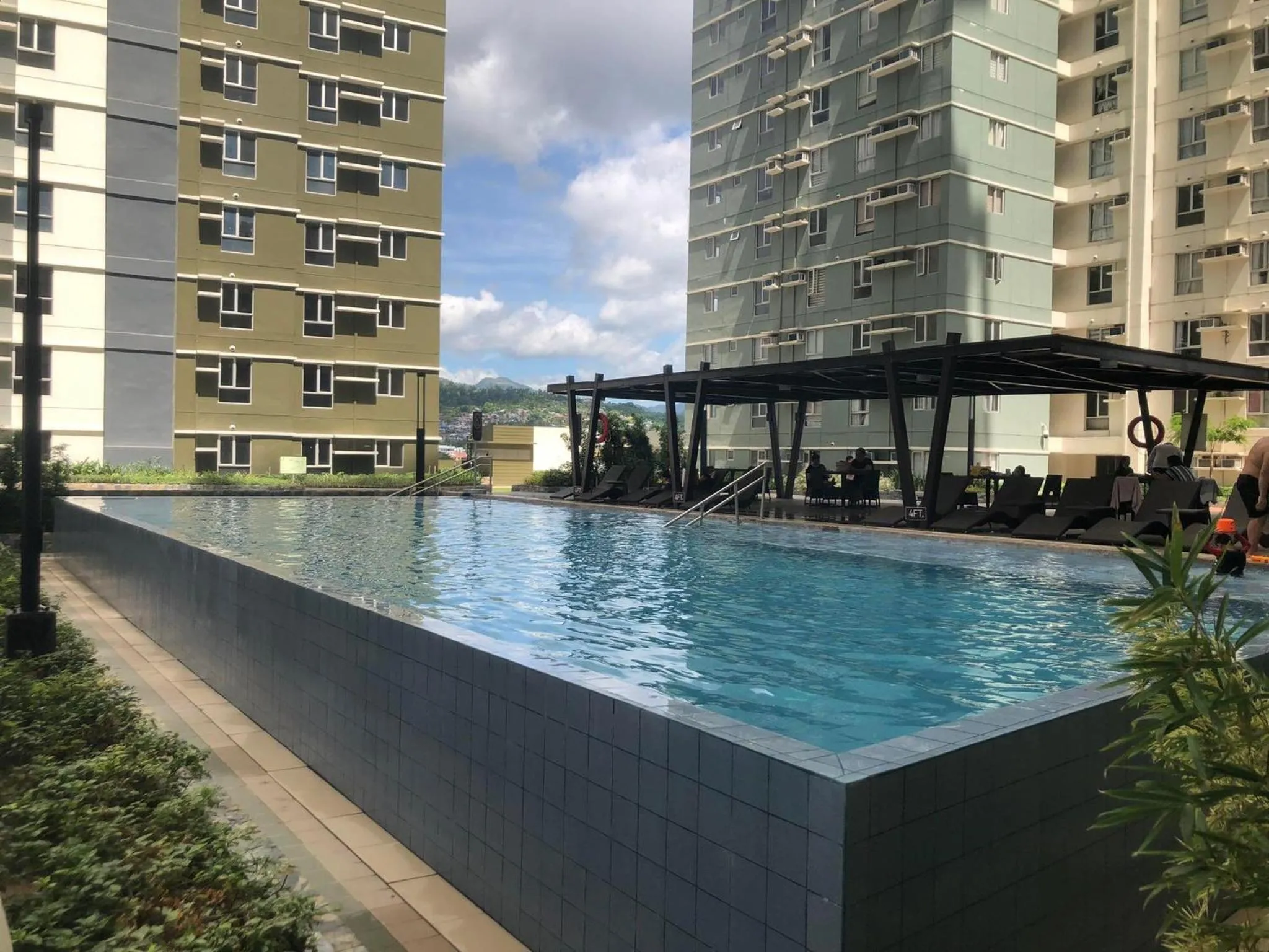 Pool view in IT PARK, Cebu City, Twin Beds Avida Riala - unlimited data fast internet up to 100mbps