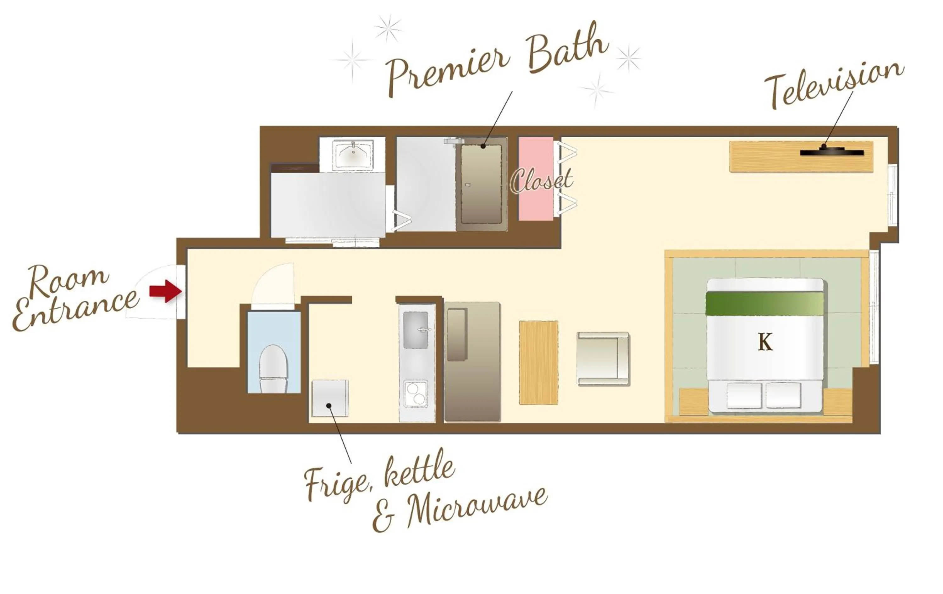 Floor plan in RESI STAY Mayu Grace Hotel