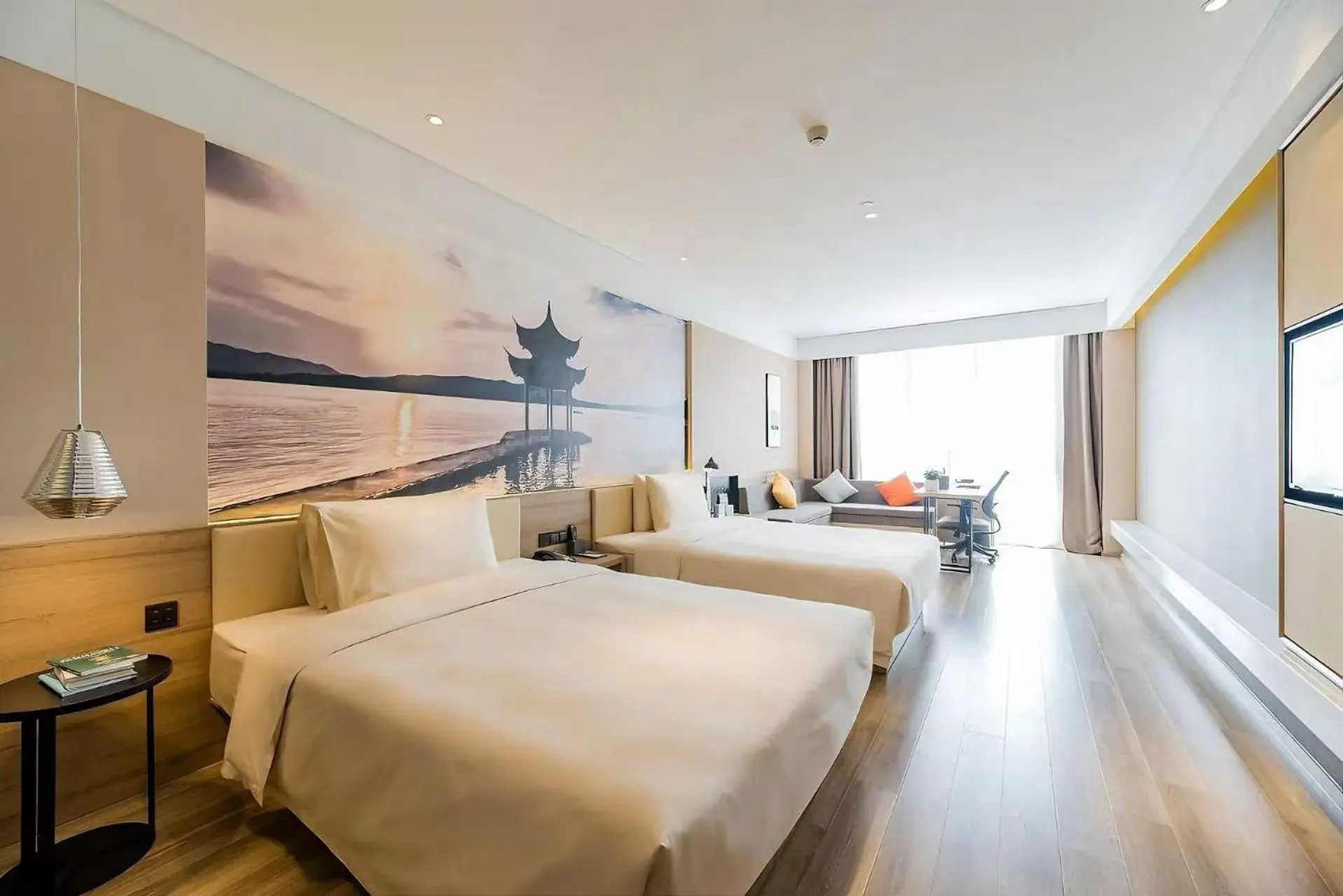Photo of the whole room, Bed in Atour Hotel Hangzhou Future Technology City Haichuang Park Photo of the whole room, Bed in Atour Hotel Hangzhou Future Technology City Haichuang Park