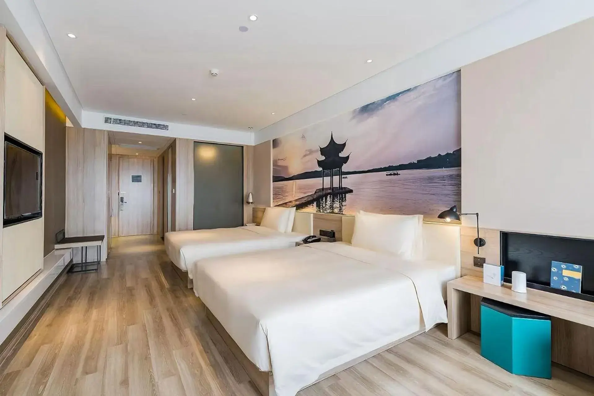 Bedroom, Bed in Atour Hotel Hangzhou Future Technology City Haichuang Park Bedroom, Bed in Atour Hotel Hangzhou Future Technology City Haichuang Park