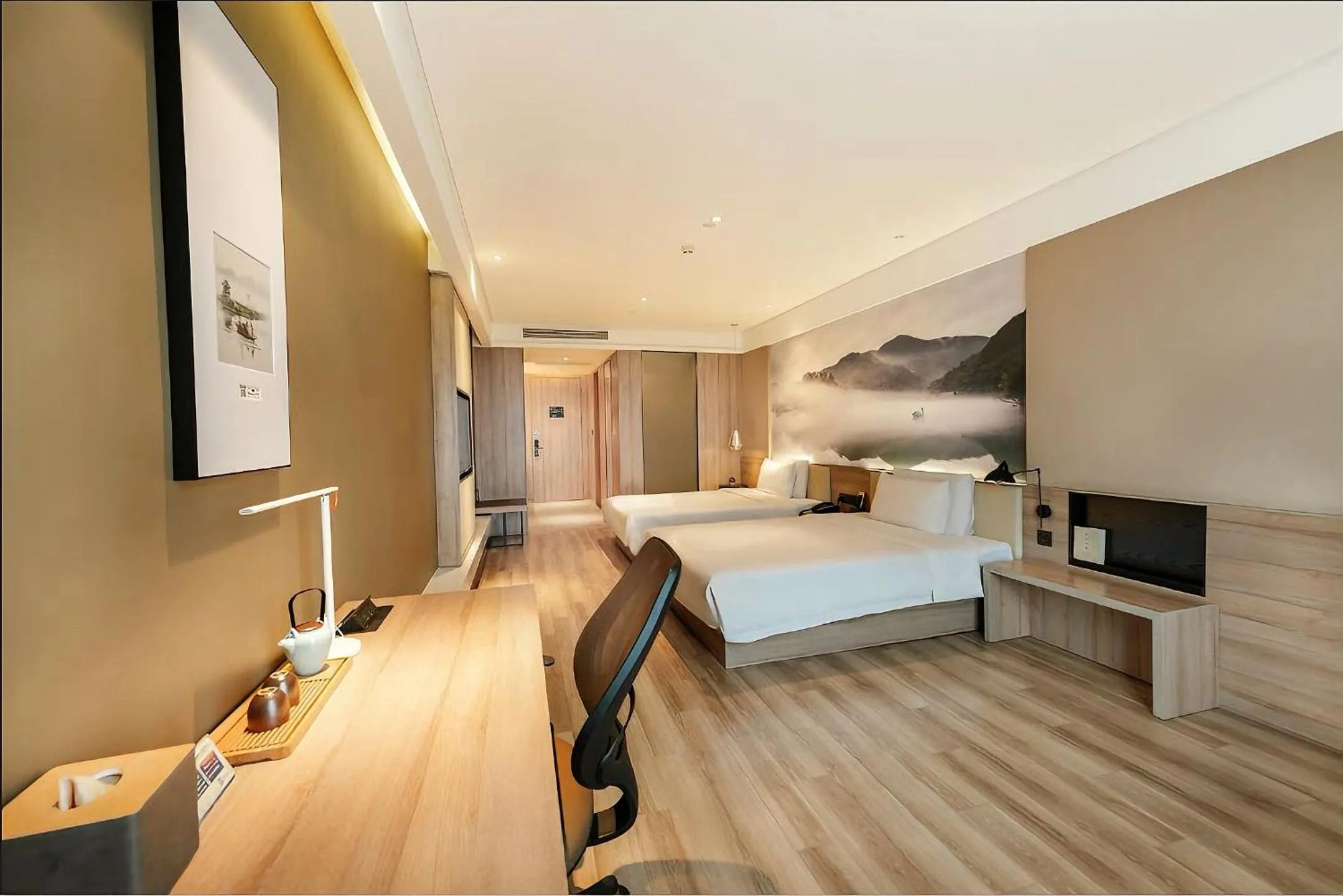Photo of the whole room, Bed in Atour Hotel Hangzhou Future Technology City Haichuang Park