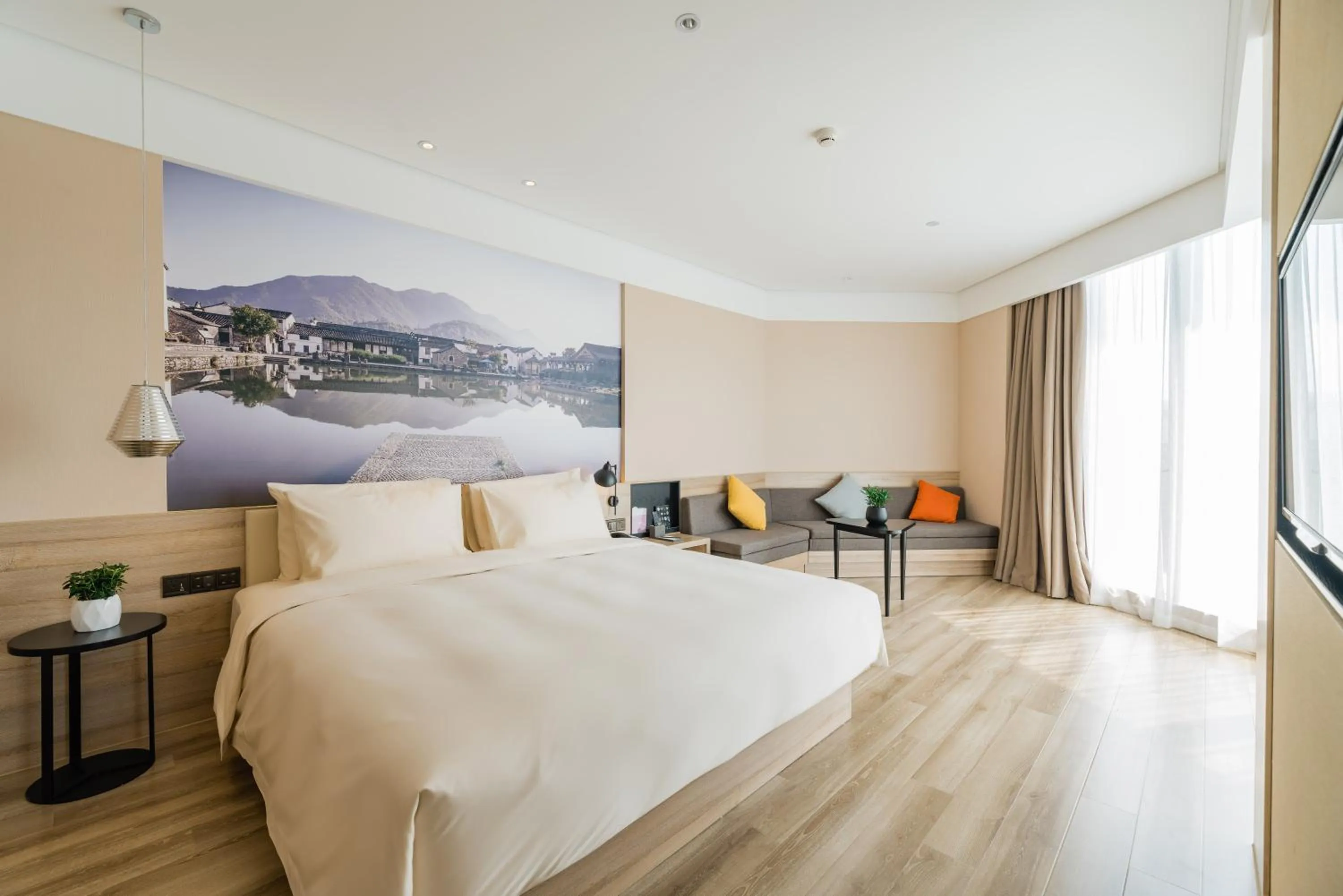 Photo of the whole room, Bed in Atour Hotel Hangzhou Future Technology City Haichuang Park