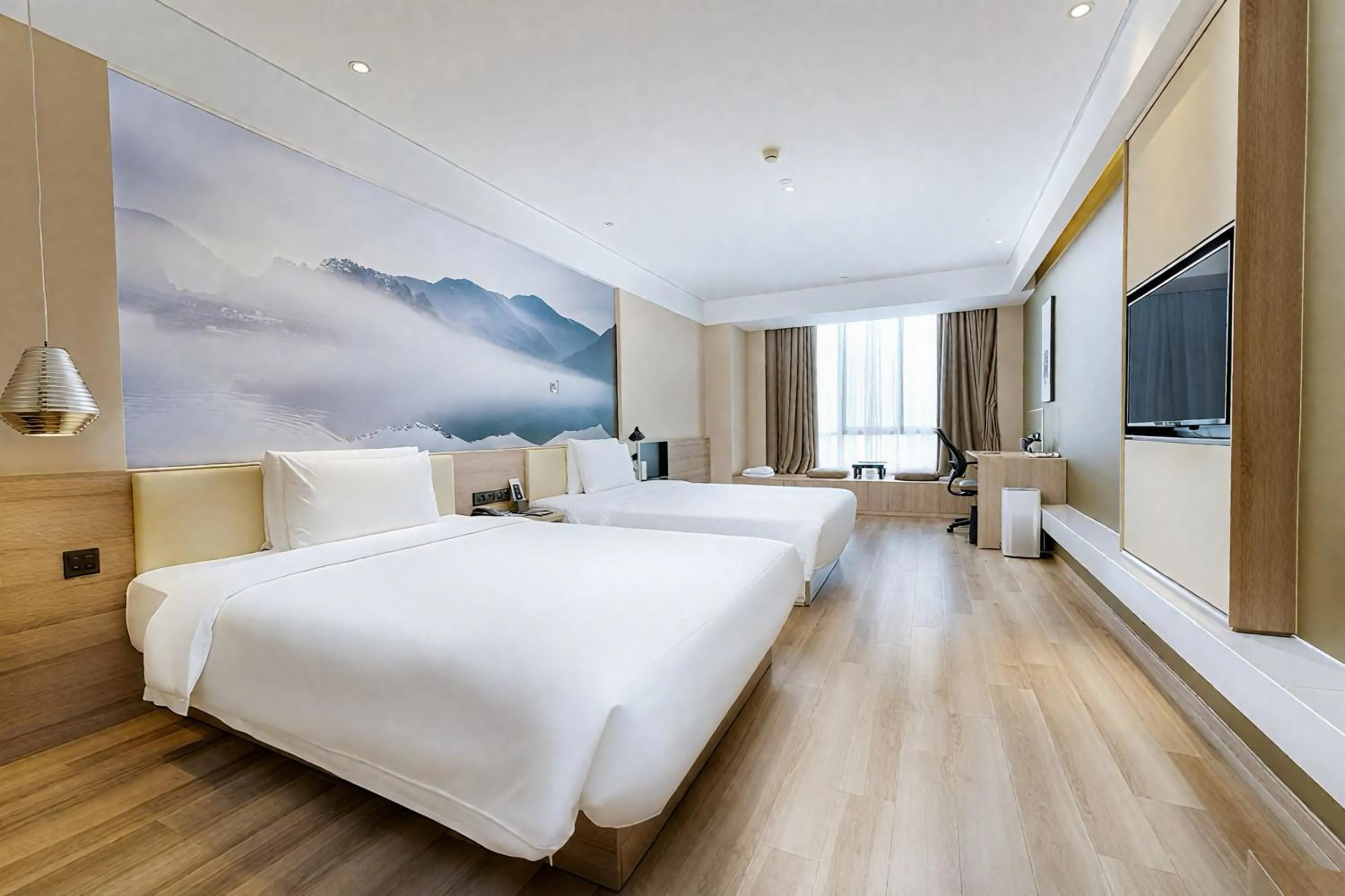 Photo of the whole room, Bed in Atour Hotel Hangzhou Future Technology City Haichuang Park