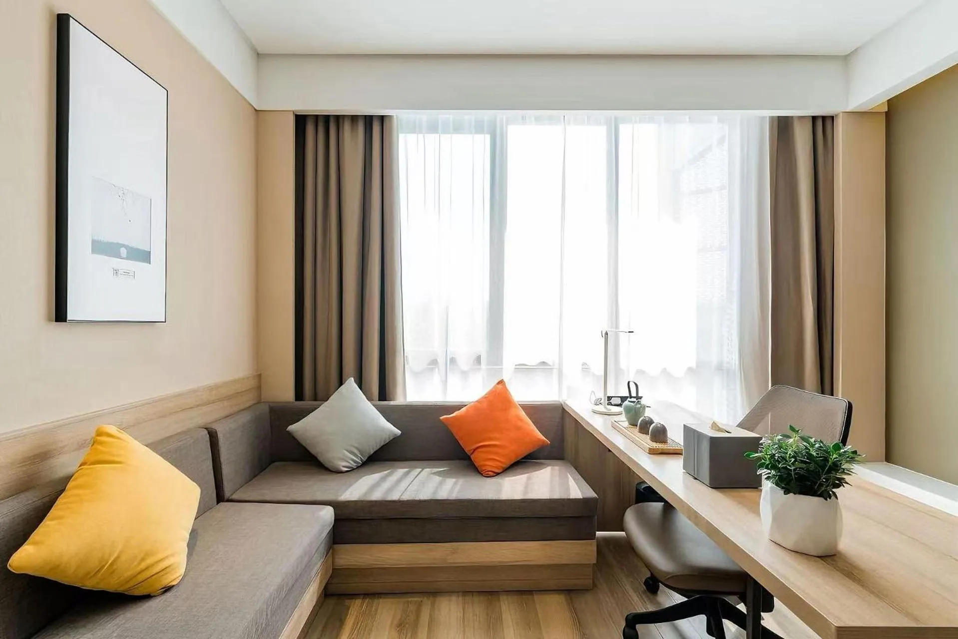 Seating area in Atour Hotel Hangzhou Future Technology City Haichuang Park