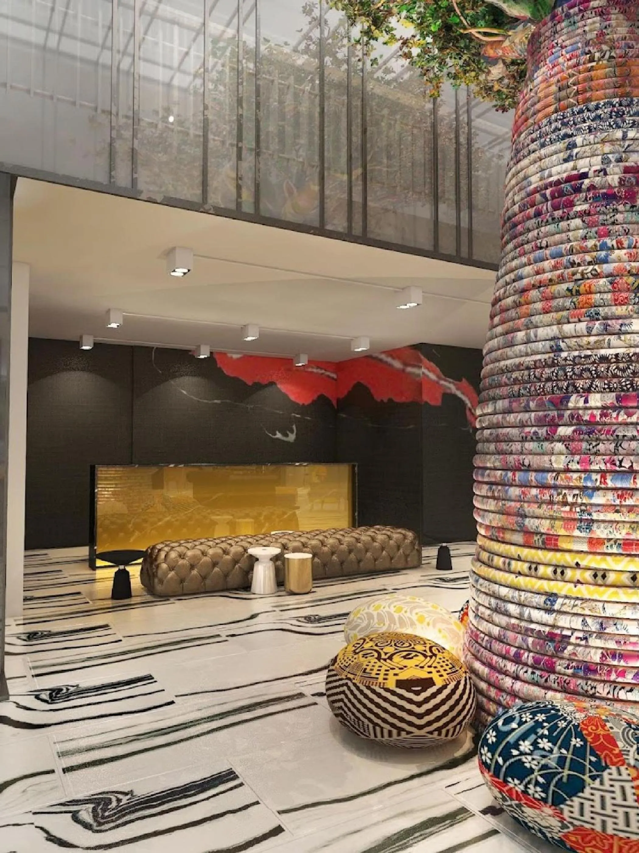 Lobby or reception in Palette Bella B All Suites Bangkok Hotel