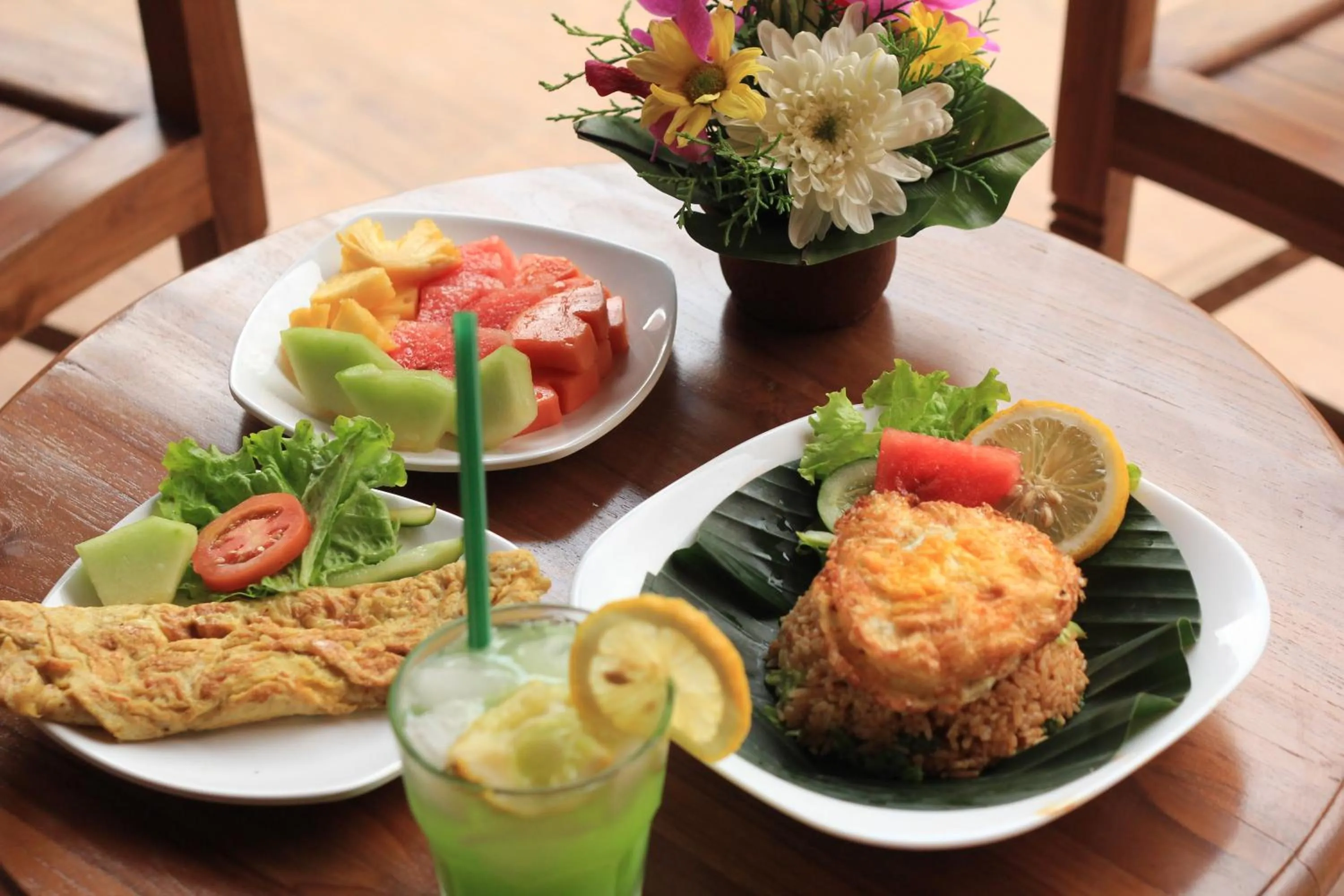 American breakfast in Ayuna Family Ubud