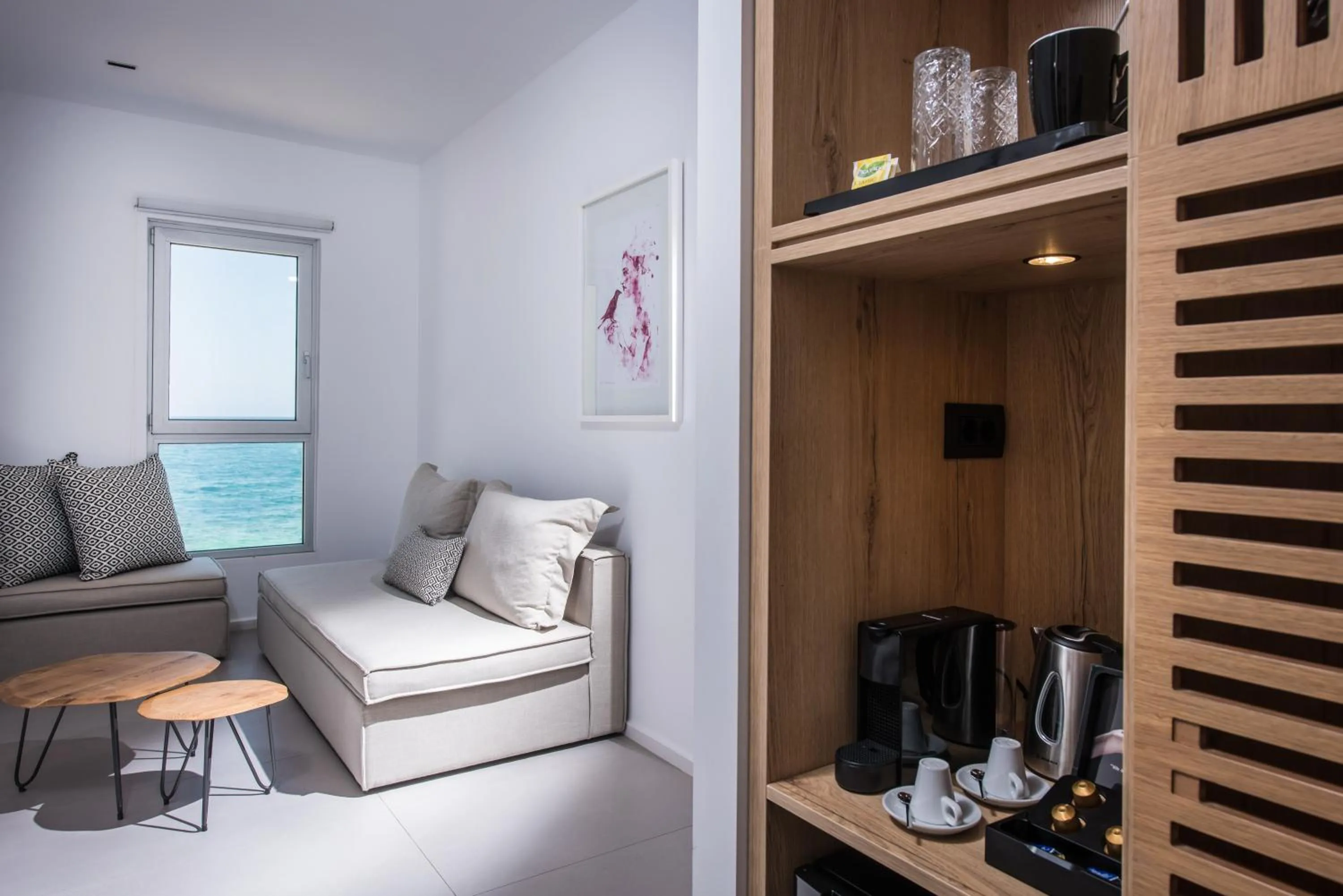 Seating area in Enorme Ammos Beach