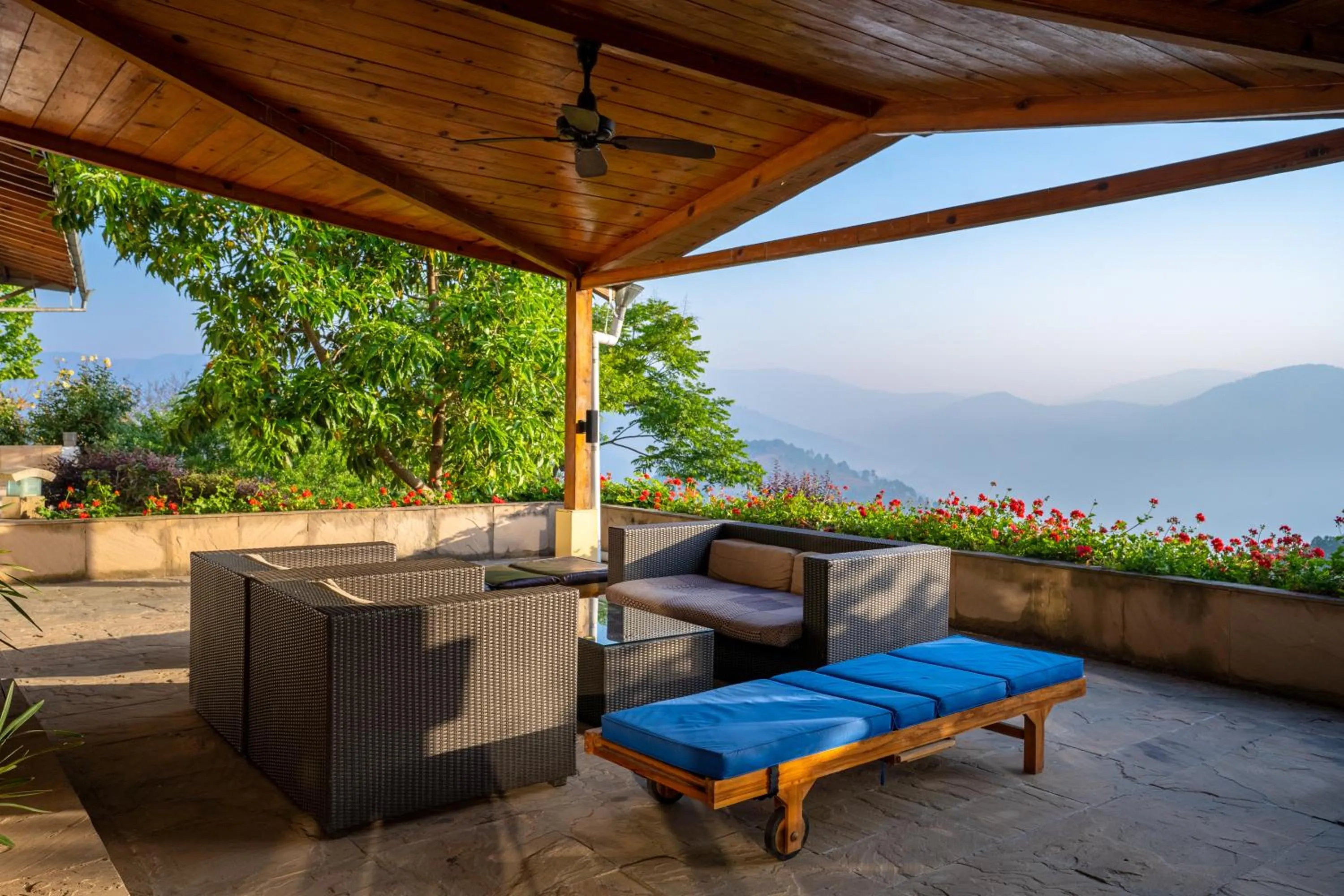 Patio in Tree of Life Junoon in the Hills Kumaon