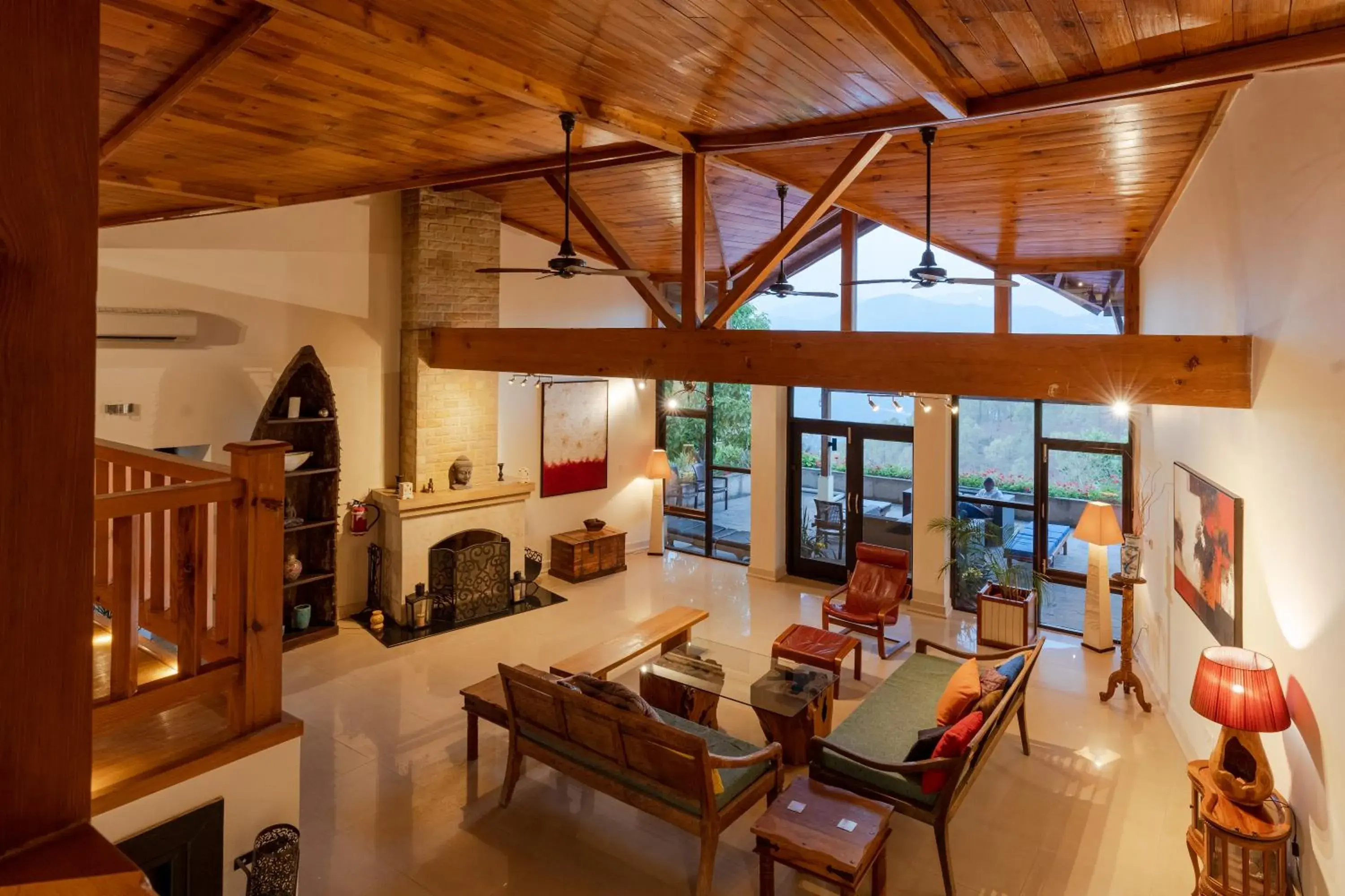 Living room in Tree of Life Junoon in the Hills Kumaon Living room in Tree of Life Junoon in the Hills Kumaon